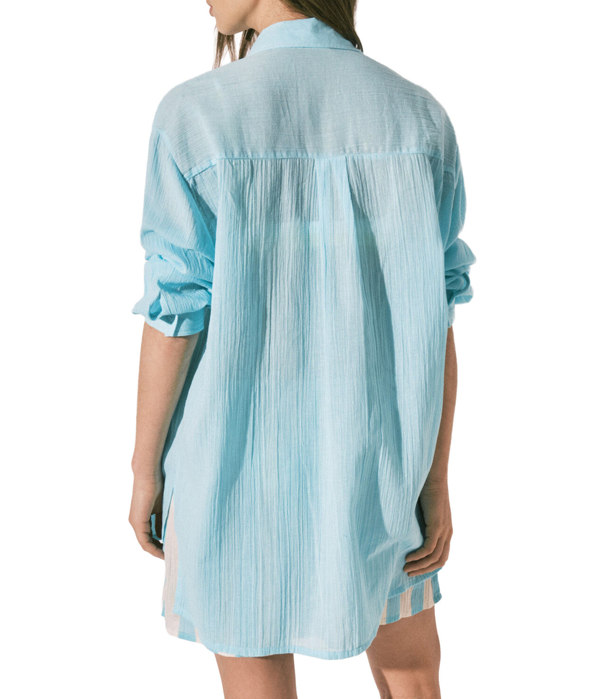 Long Cotton Tunic Blue