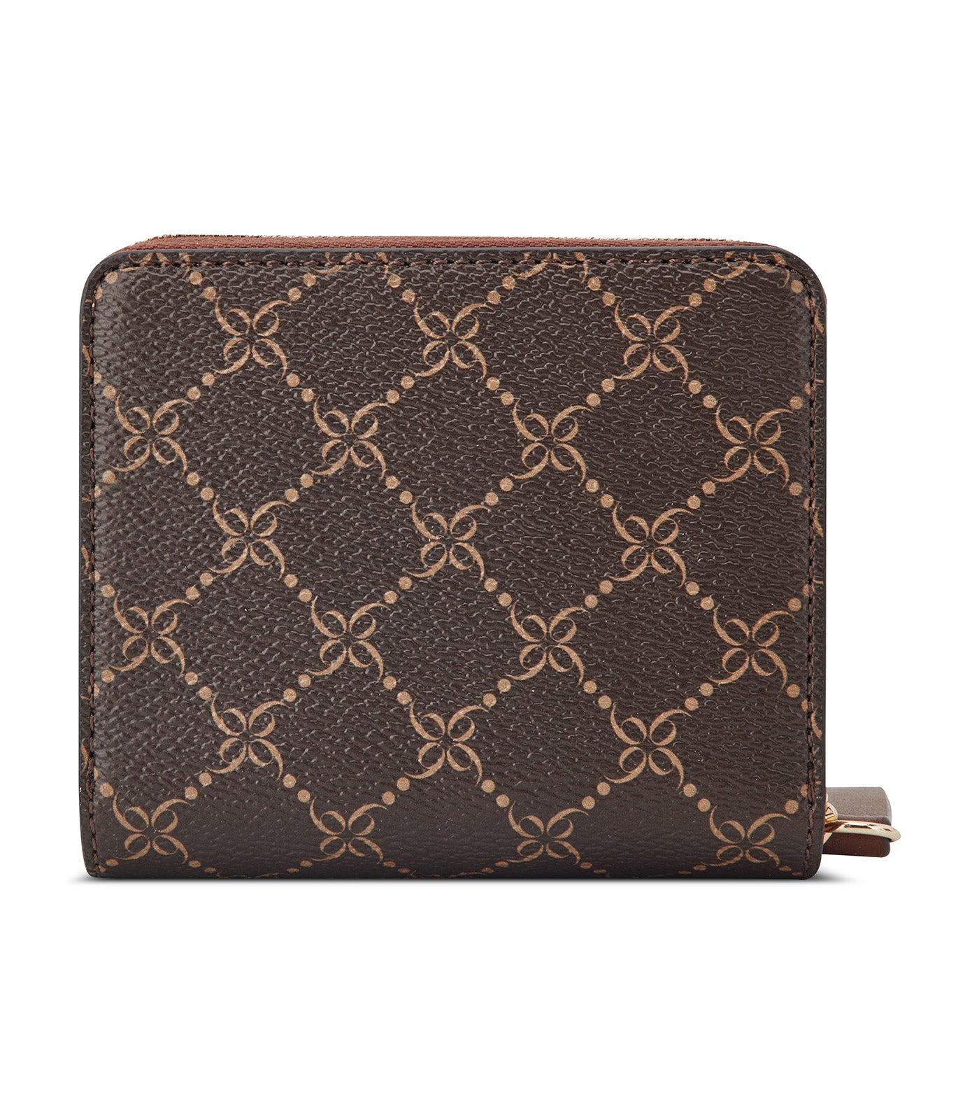 Lockup 9 Small Zip Around Brown Logo/Mahogany