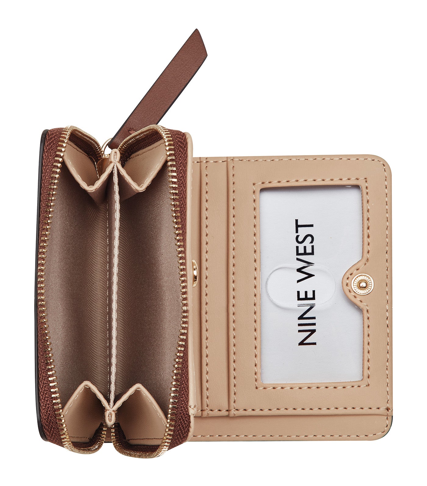 Lockup 9 Small Zip Around Brown Logo/Mahogany