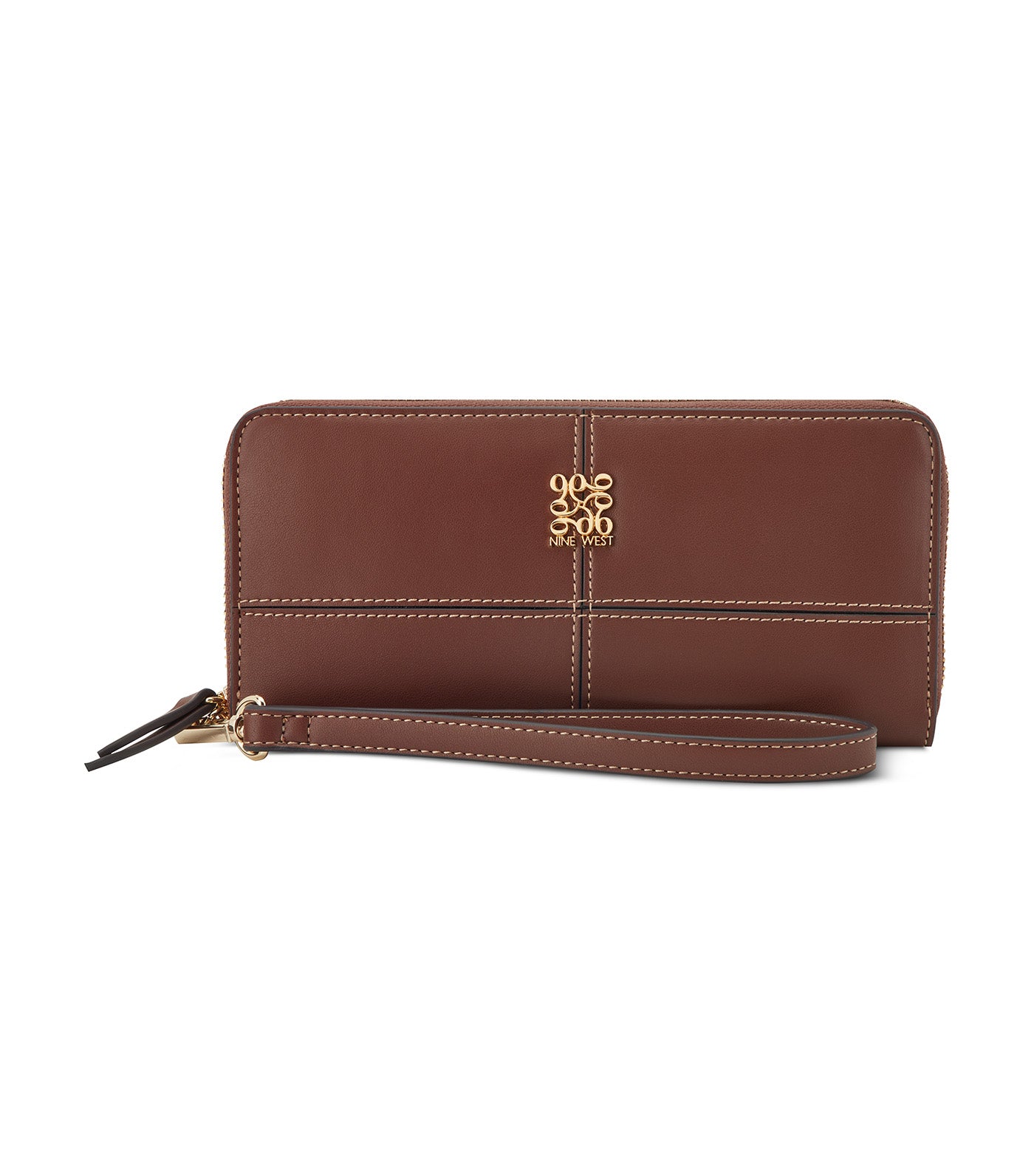 Paxtin Zip Around Wrist Wallet Mahogany