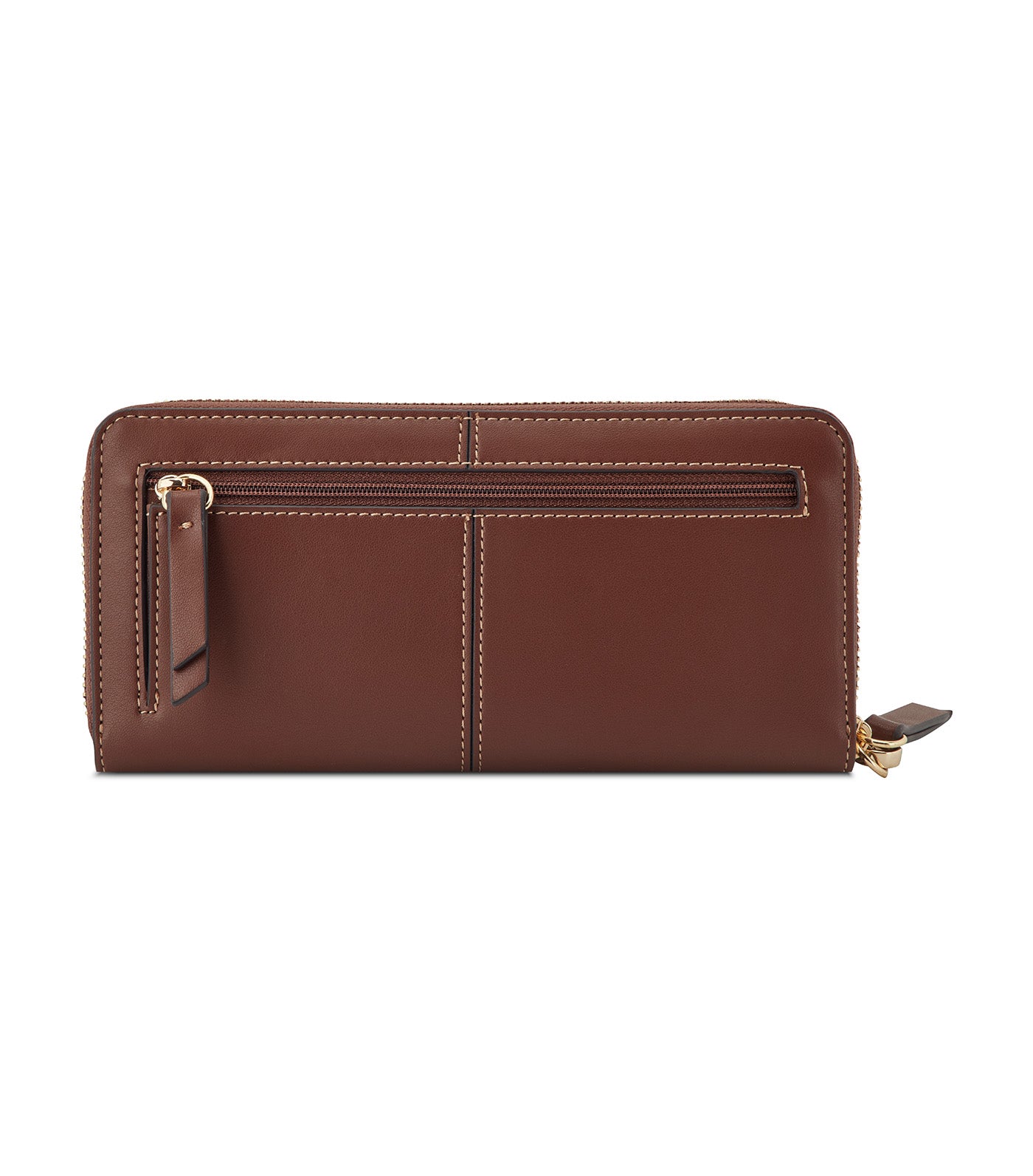 Paxtin Zip Around Wrist Wallet Mahogany