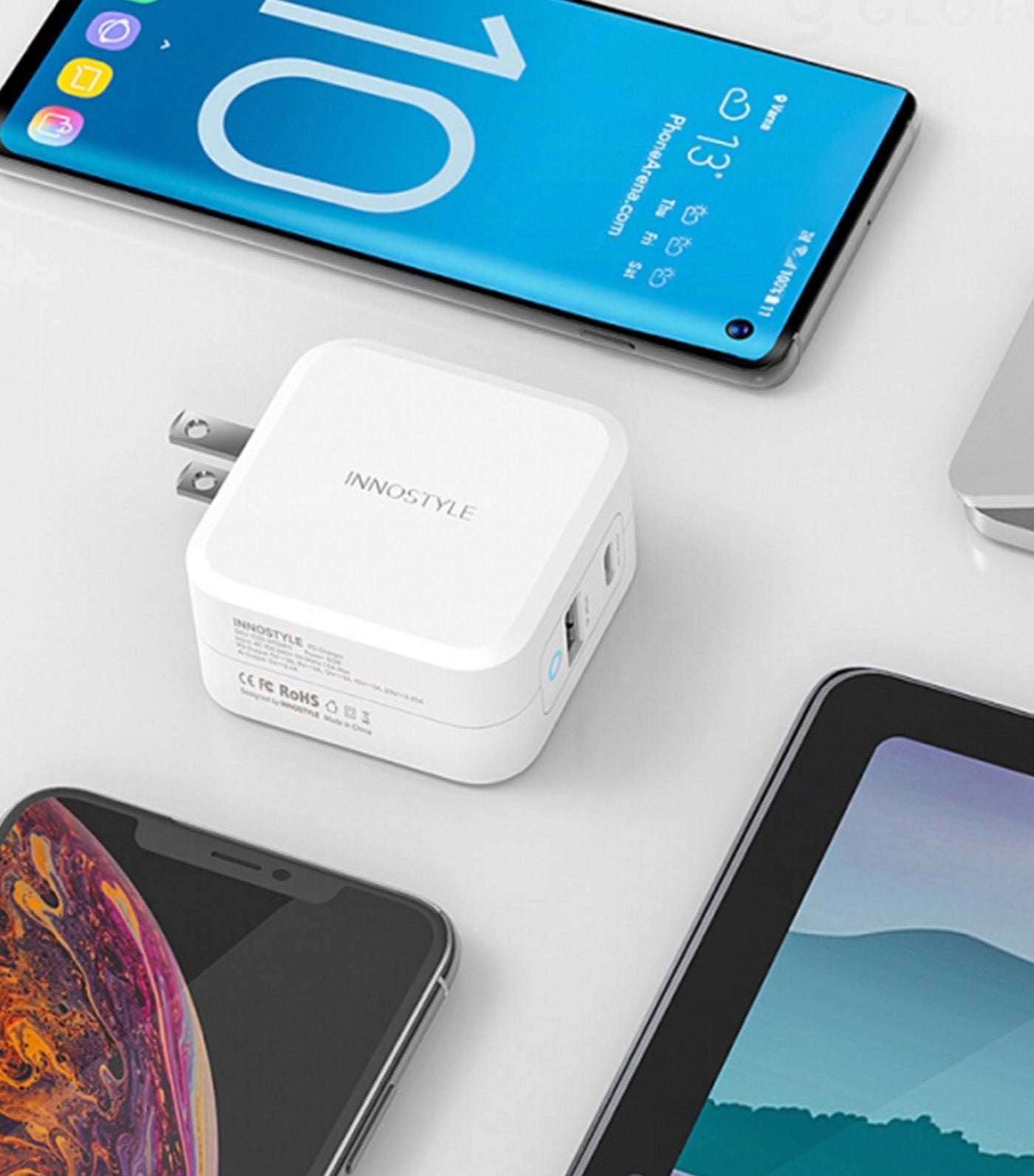 Zeni 2-Port GaN USB-C Charger 65W White