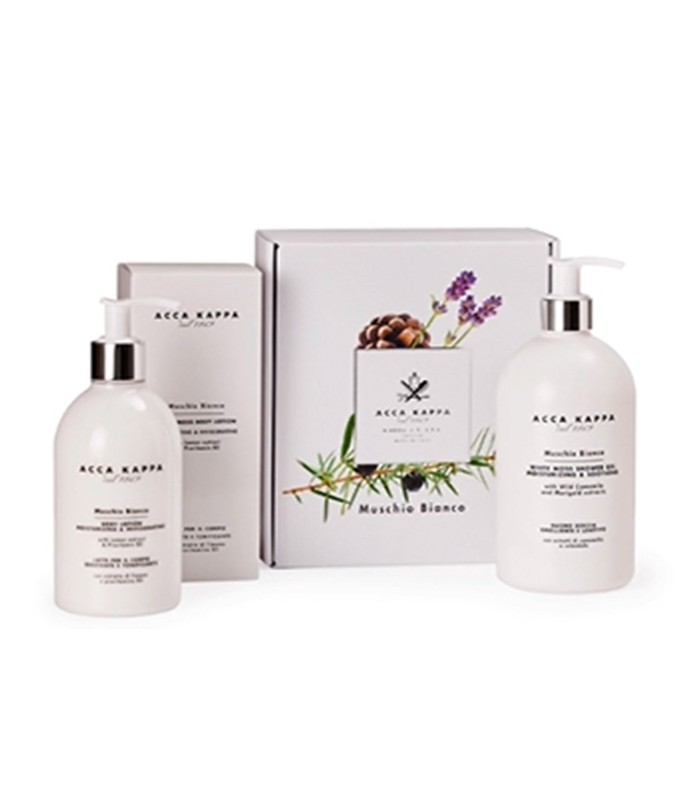 White Moss Gift Set: Shower Gel + Body Lotion