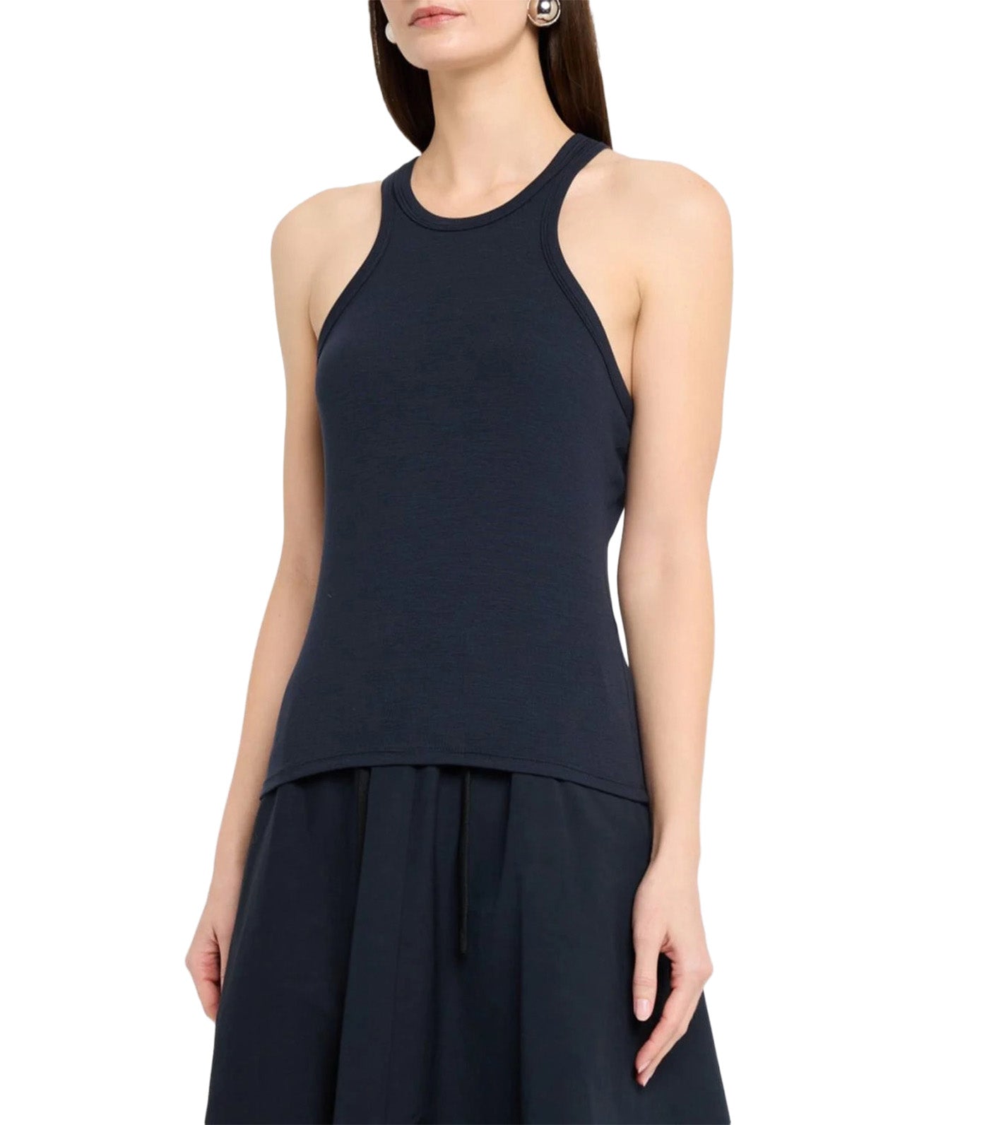 Dean Racerback Rib Knit Tank Night Blue