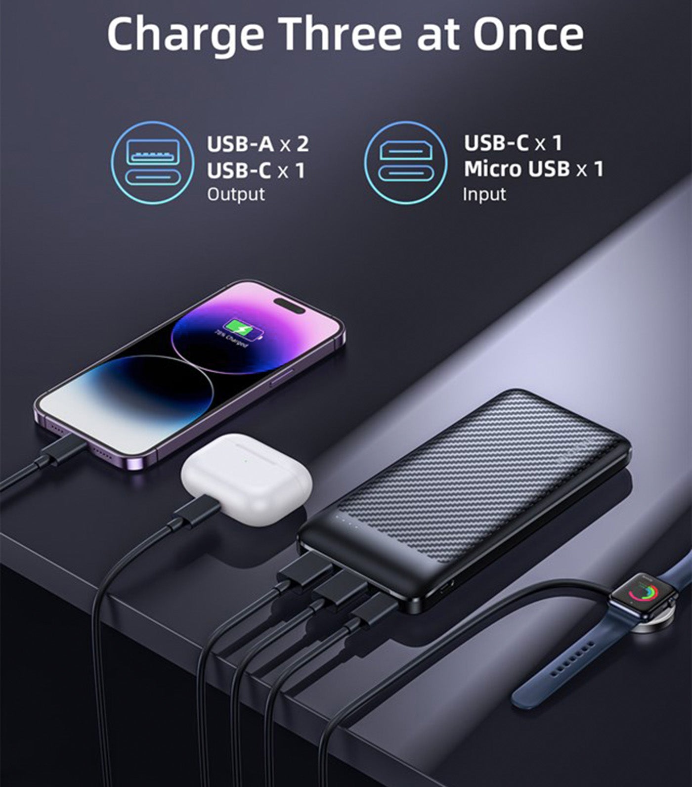 PowerSmart + Power Bank 20W 10000mAh Black