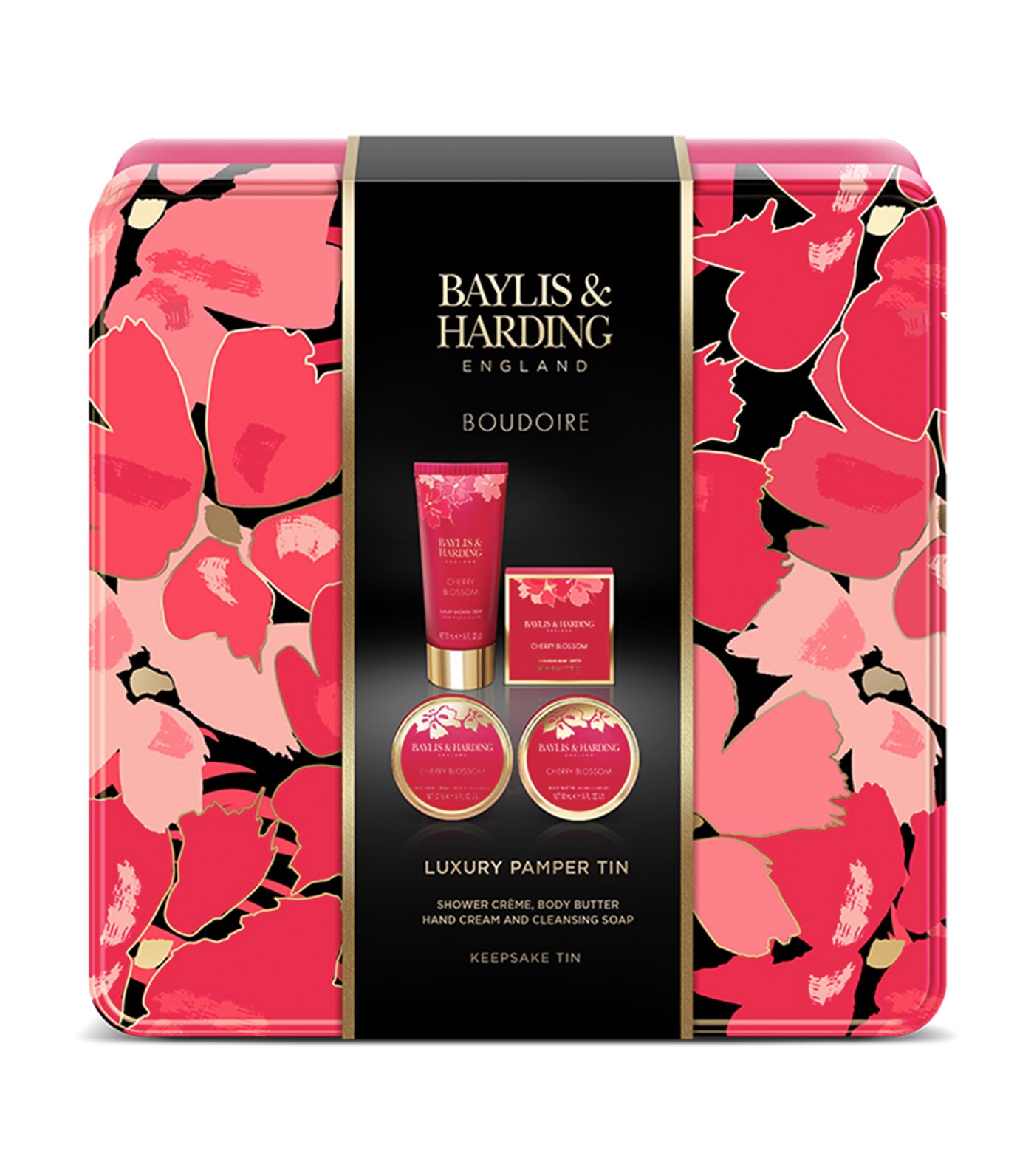 Boudiore Cherry Blossom Luxury Pamper Tin Gift Set
