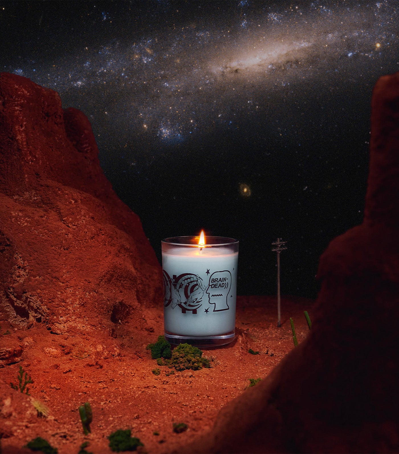 leather x brain dead leather candle