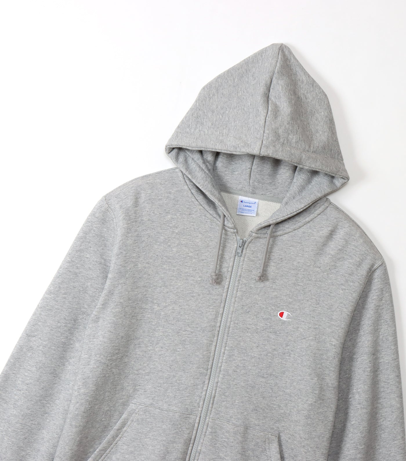 Japan Line Zip Hooded Sweatshirt Oxford Gray