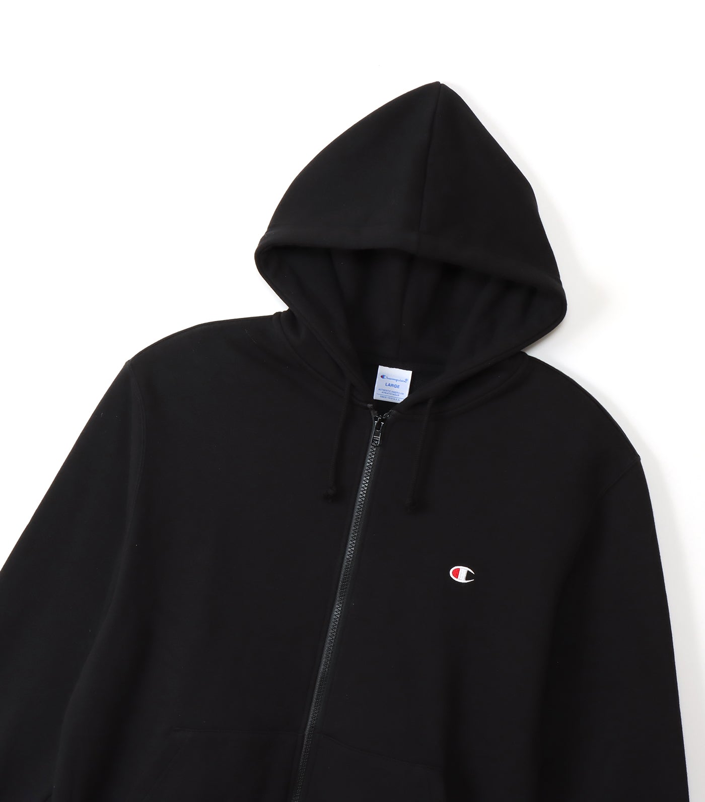 Japan Line Zip Hooded Sweatshirt Black