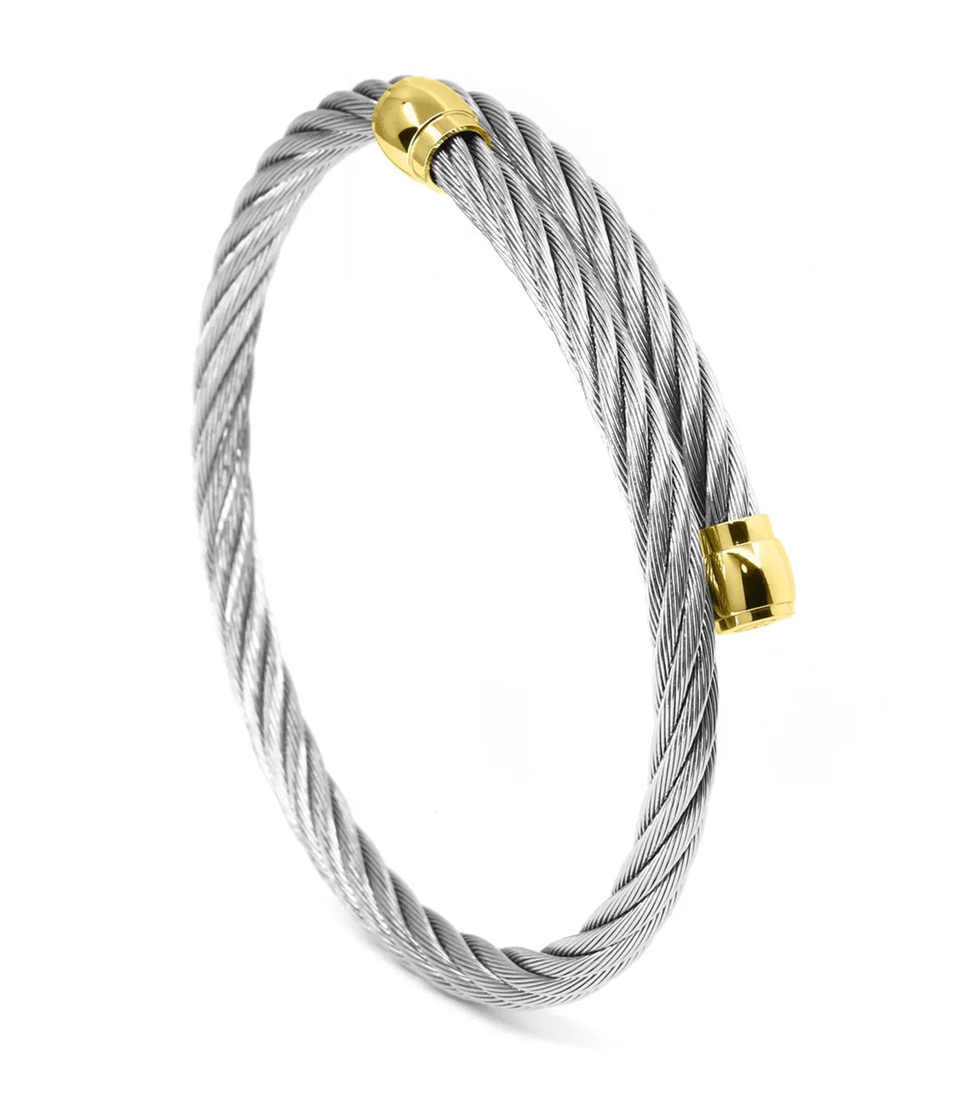 Celtic Bangle Sceau Yellow Gold & Silver