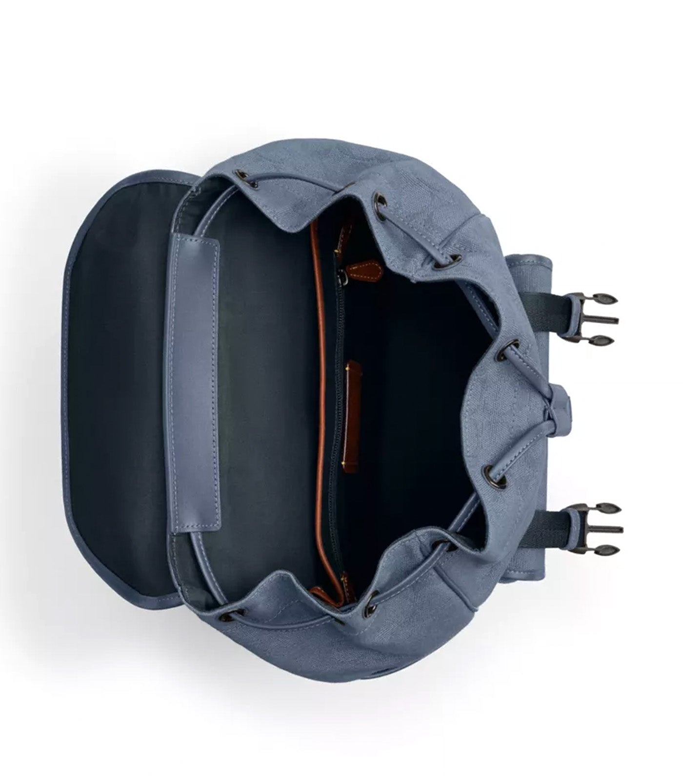 League Flap Backpack Washed Chambray