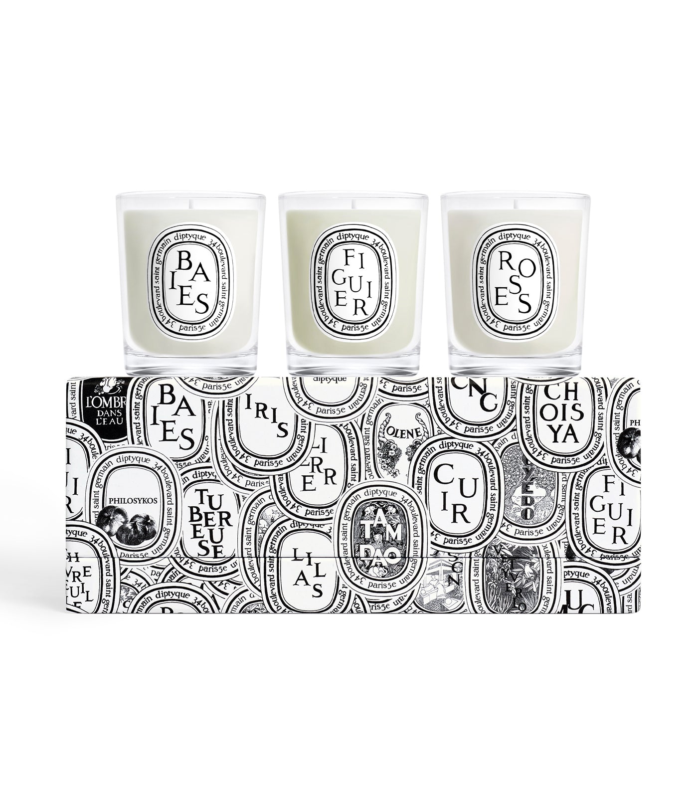 DIPTYQUE Set of Mini candles (Berries, Fig Tree, Roses) | Rustan's
