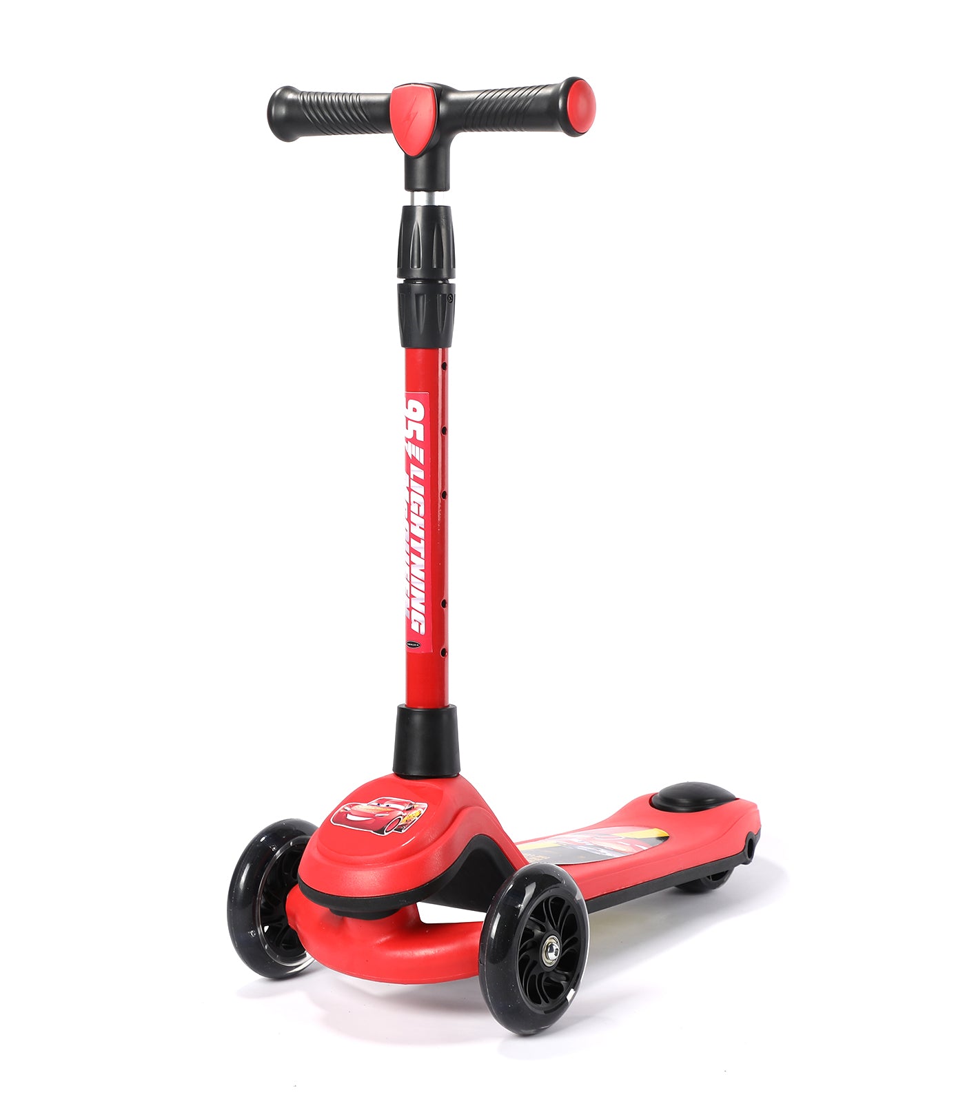 Cars Adjustable Twist Scooter - Black and Red