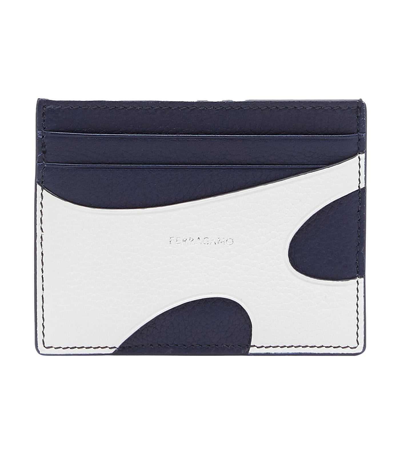 Cut Out Credit Card Holder Optical White/Midnight Blue