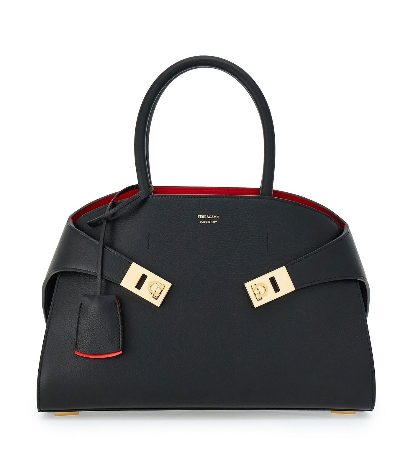 Hug Handbag (S) Black/Flame Red
