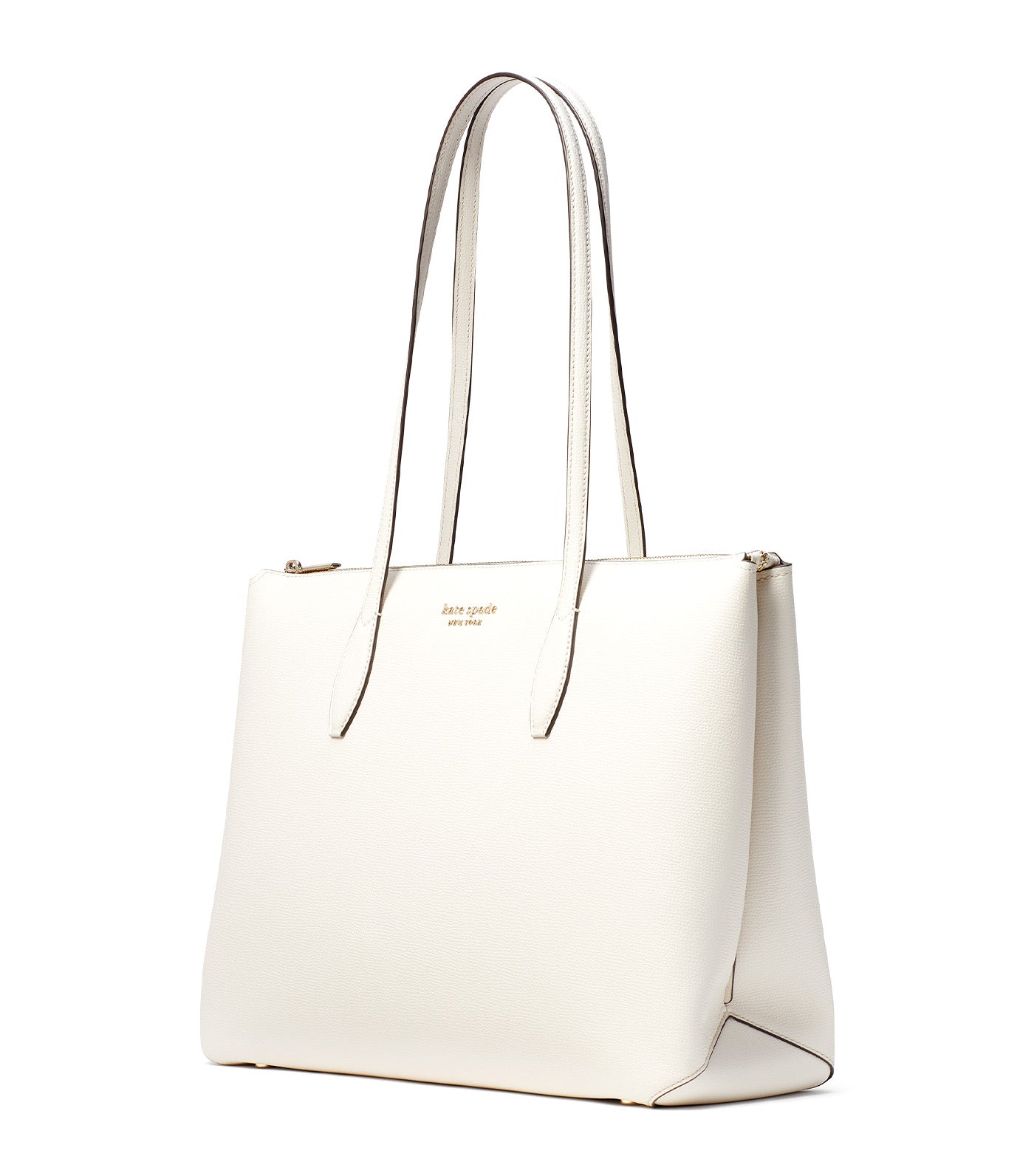 Buy Kate Spade New York White Large All Day Zip Top Tote Bag in