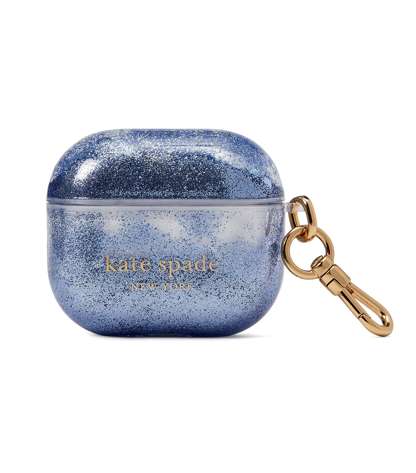 Kate Spade New York Patio Tile Liquid Glitter Airpods Case Blue