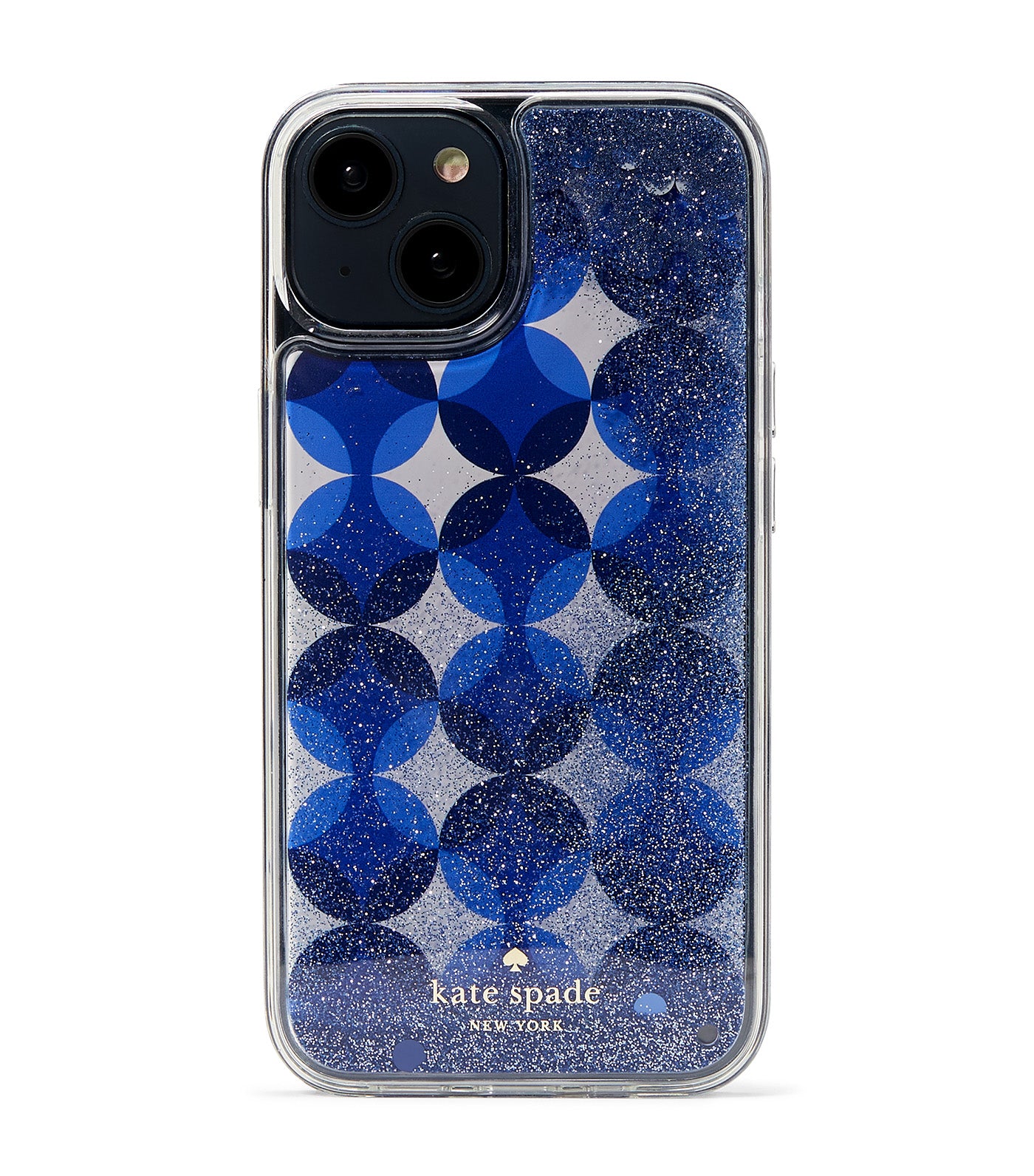 Patio Tile Liquid Glitter iPhone 14 Case Blue Multicolor