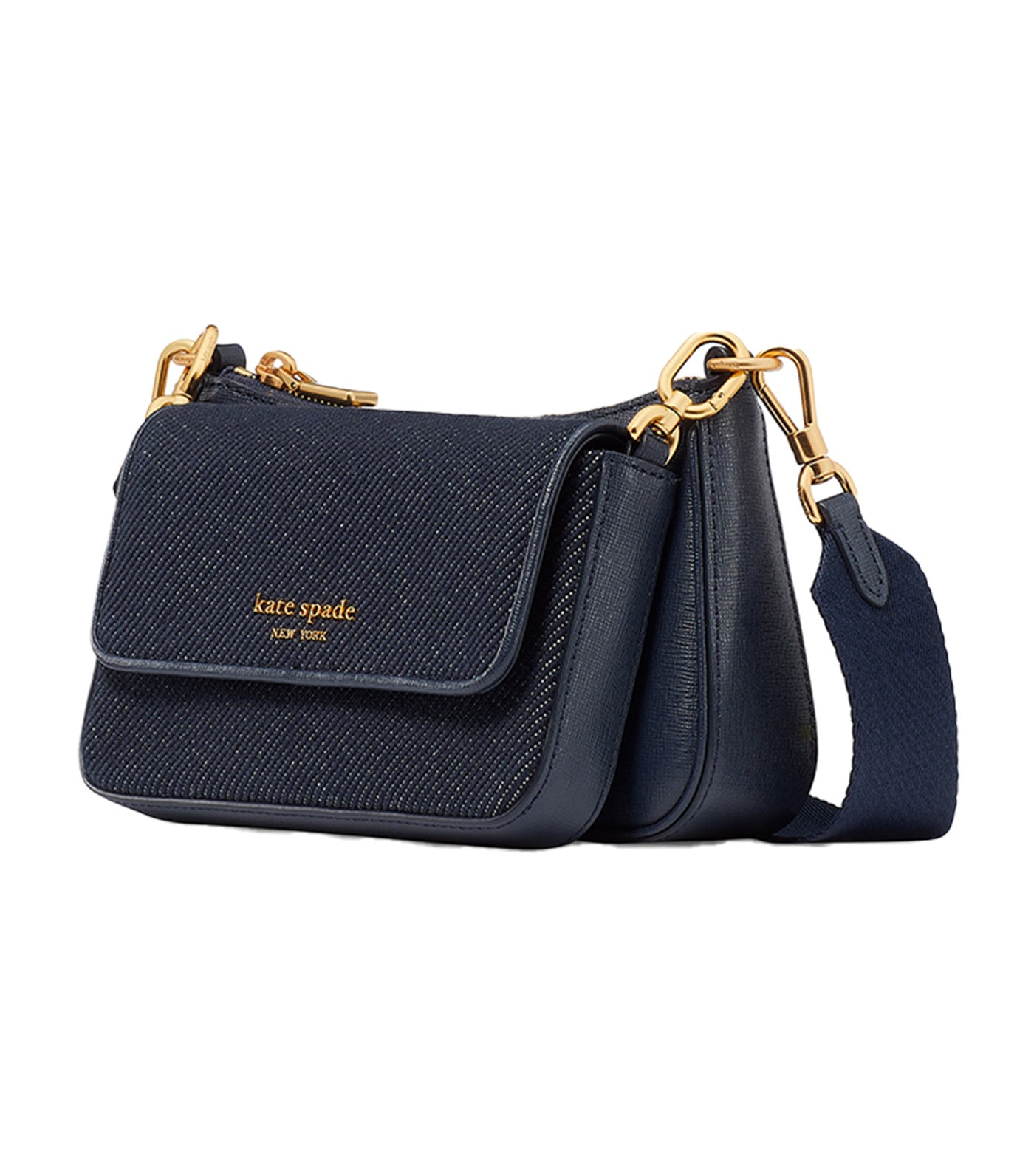 Kate Spade New York Morgan Denim Double Up Crossbody Bag - Blue Crossbody  Bags, Handbags - WKA331670