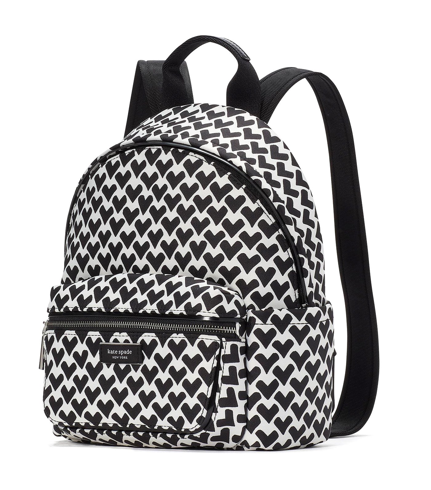 Sam Icon Modernist Hearts Jacquard Small Backpack Cream Multi