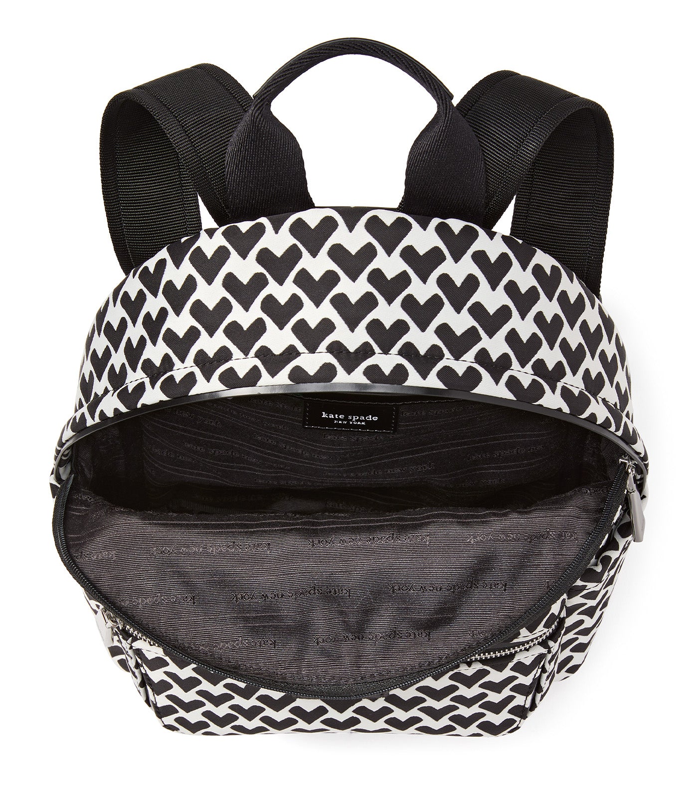 Kate spade black sales and white backpack