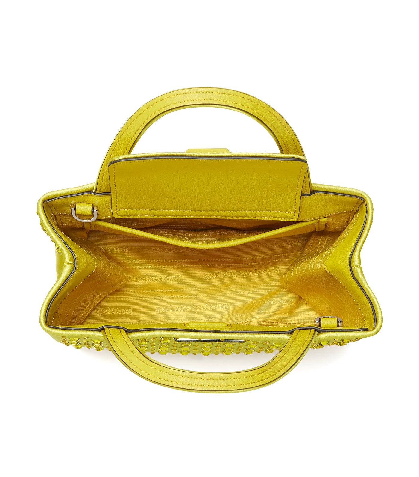 Sam Icon Crystal Embellished Mini Tote Chartreuse