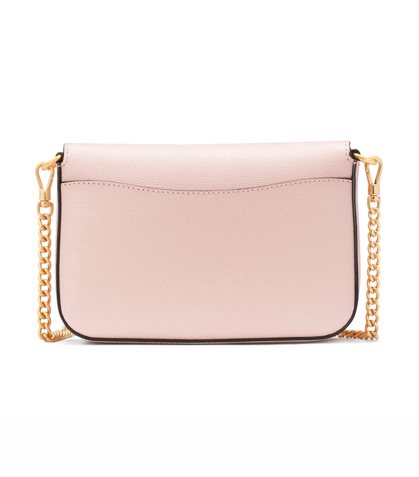 Katy Textured Leather Flap Chain Crossbody Antique Pink