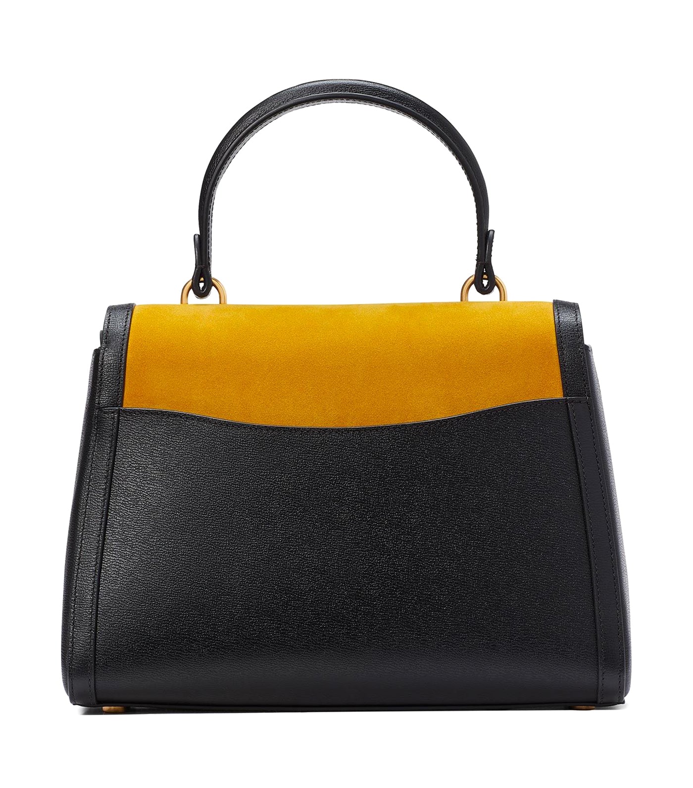 Katy Colorblocked Suede Medium Top-handle Bag Black Multi