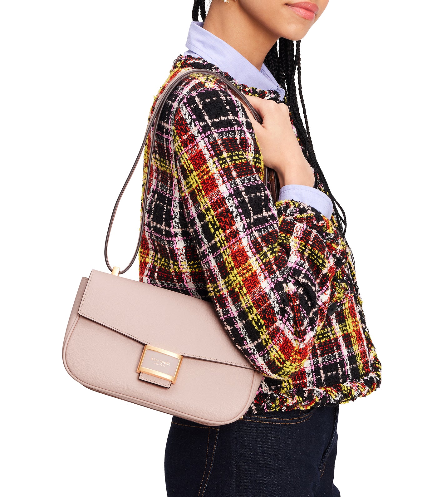Katy Medium Convertible Shoulder Bag Antique Pink