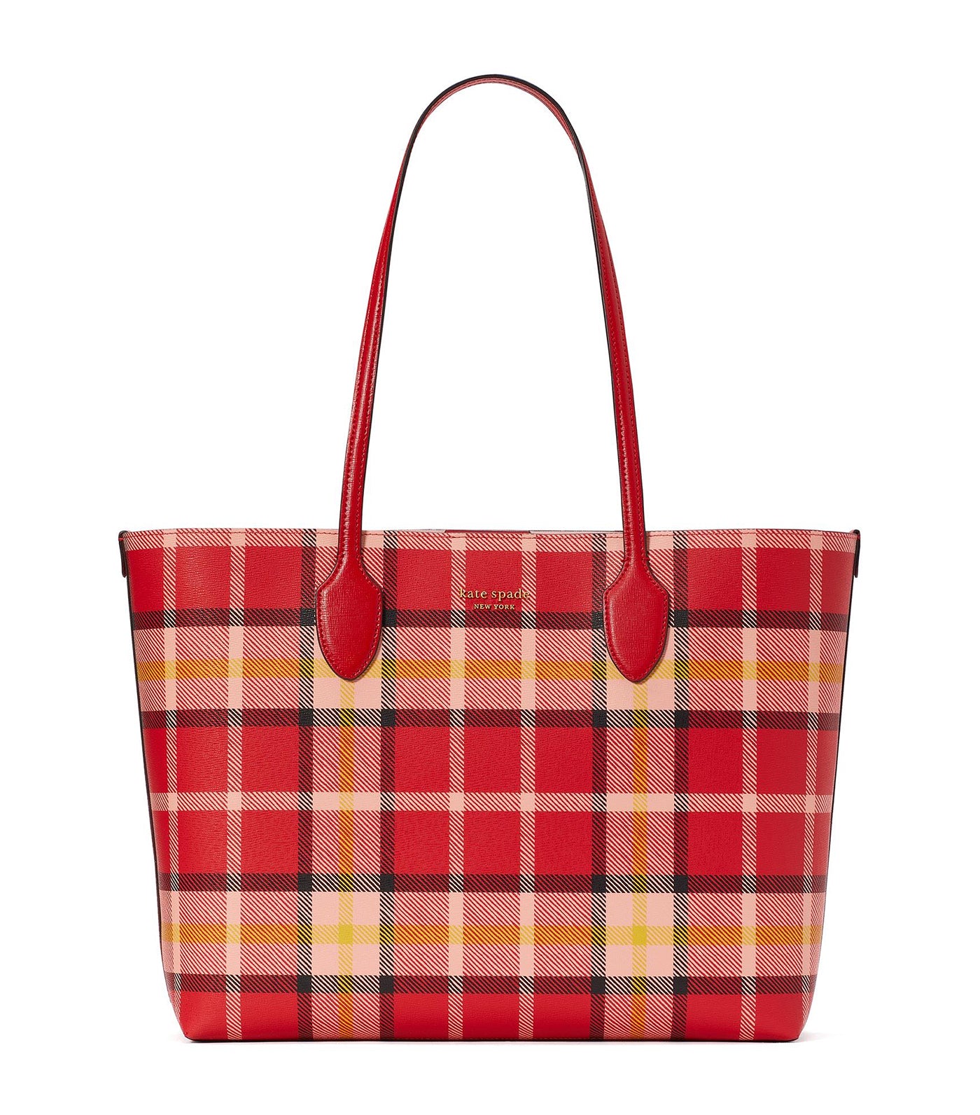 Bleecker Museum Plaid Large Tote Engine Red Multi