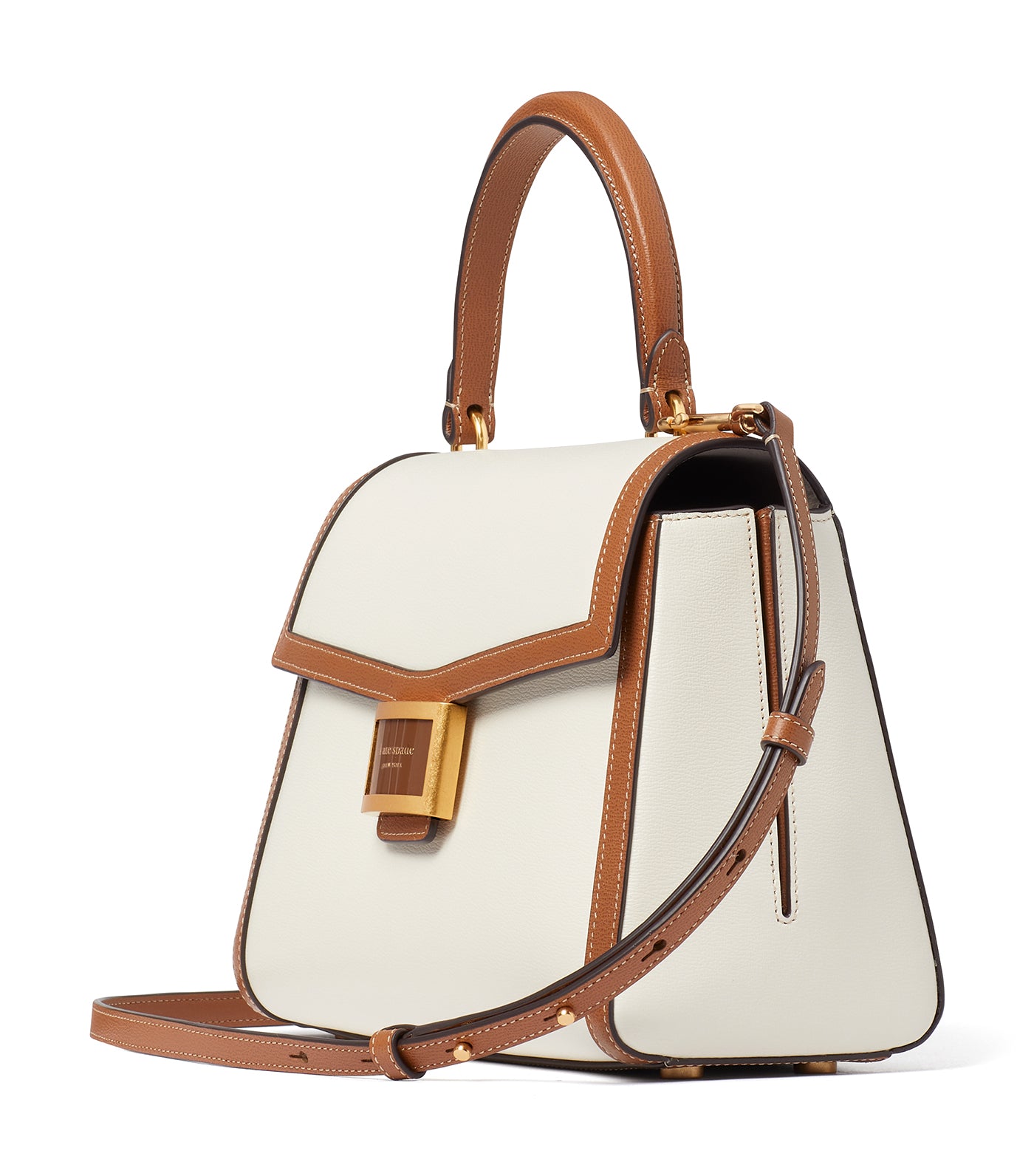 Katy Colorblocked Medium Top-handle Bag Halo White Multi