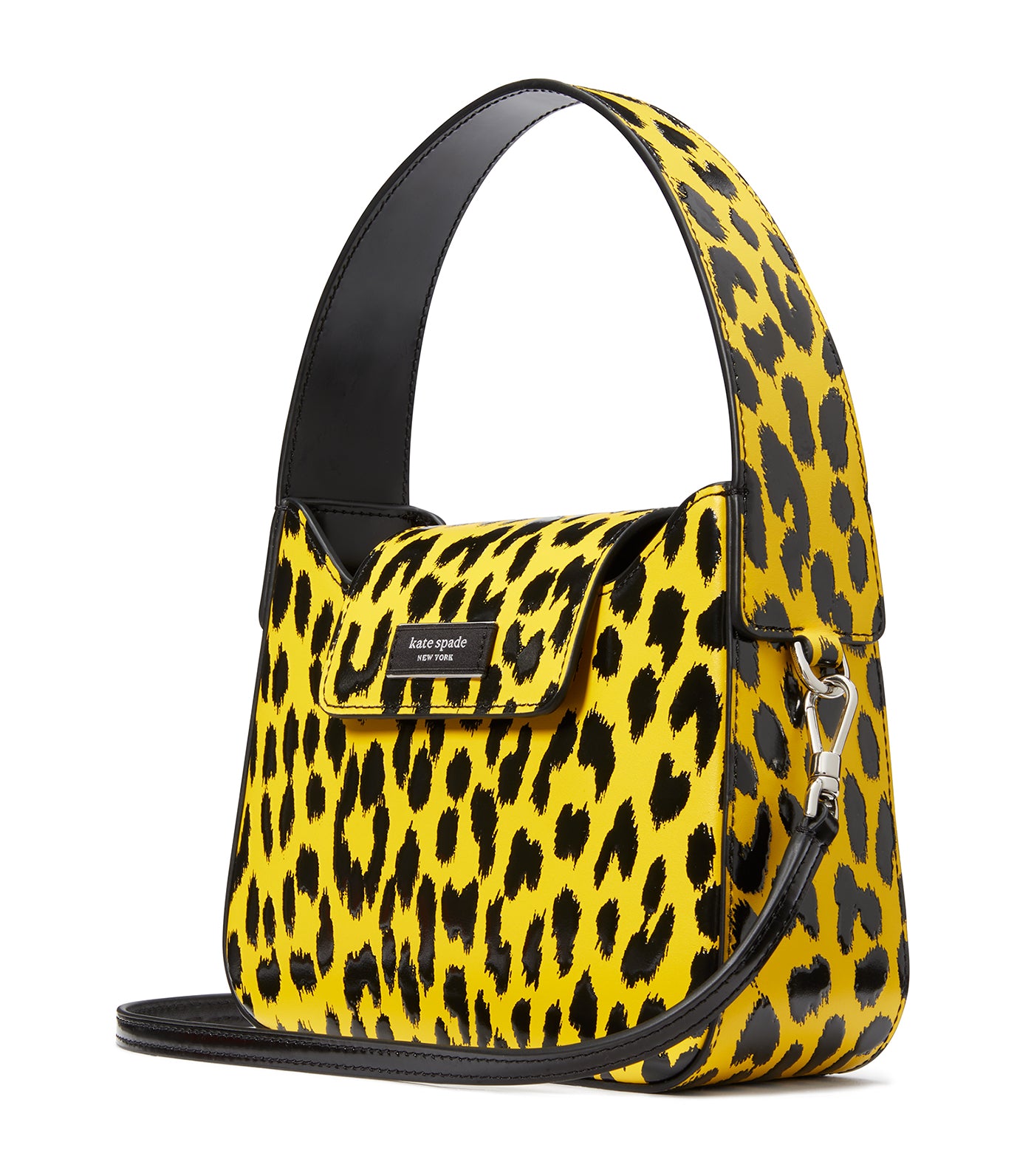 Kate Spade - Tan & Black Leopard Print Calf Hair Zippered Clutch w/ Fl –  Current Boutique