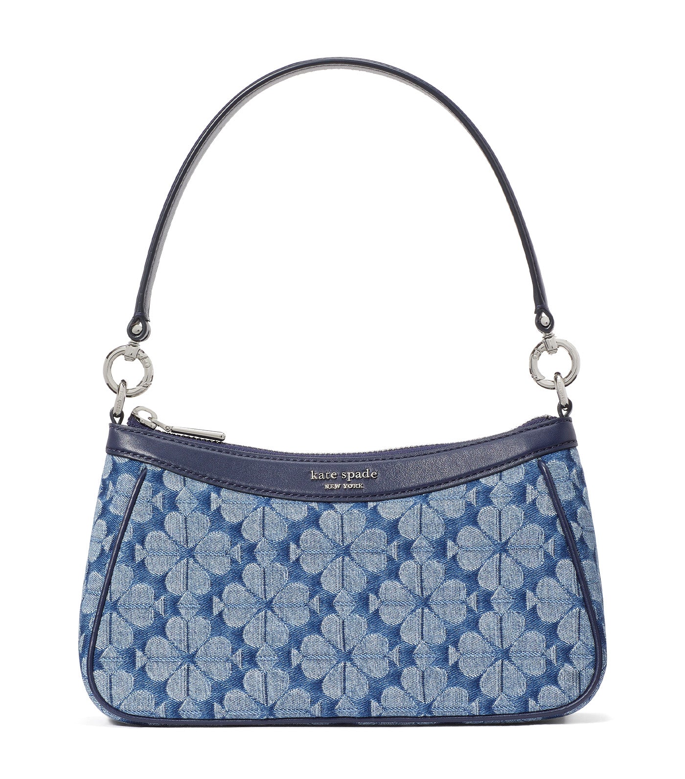 Kate Spade New York Spade Flower Jacquard Denim Convertible Shoulder Bag Rustan s