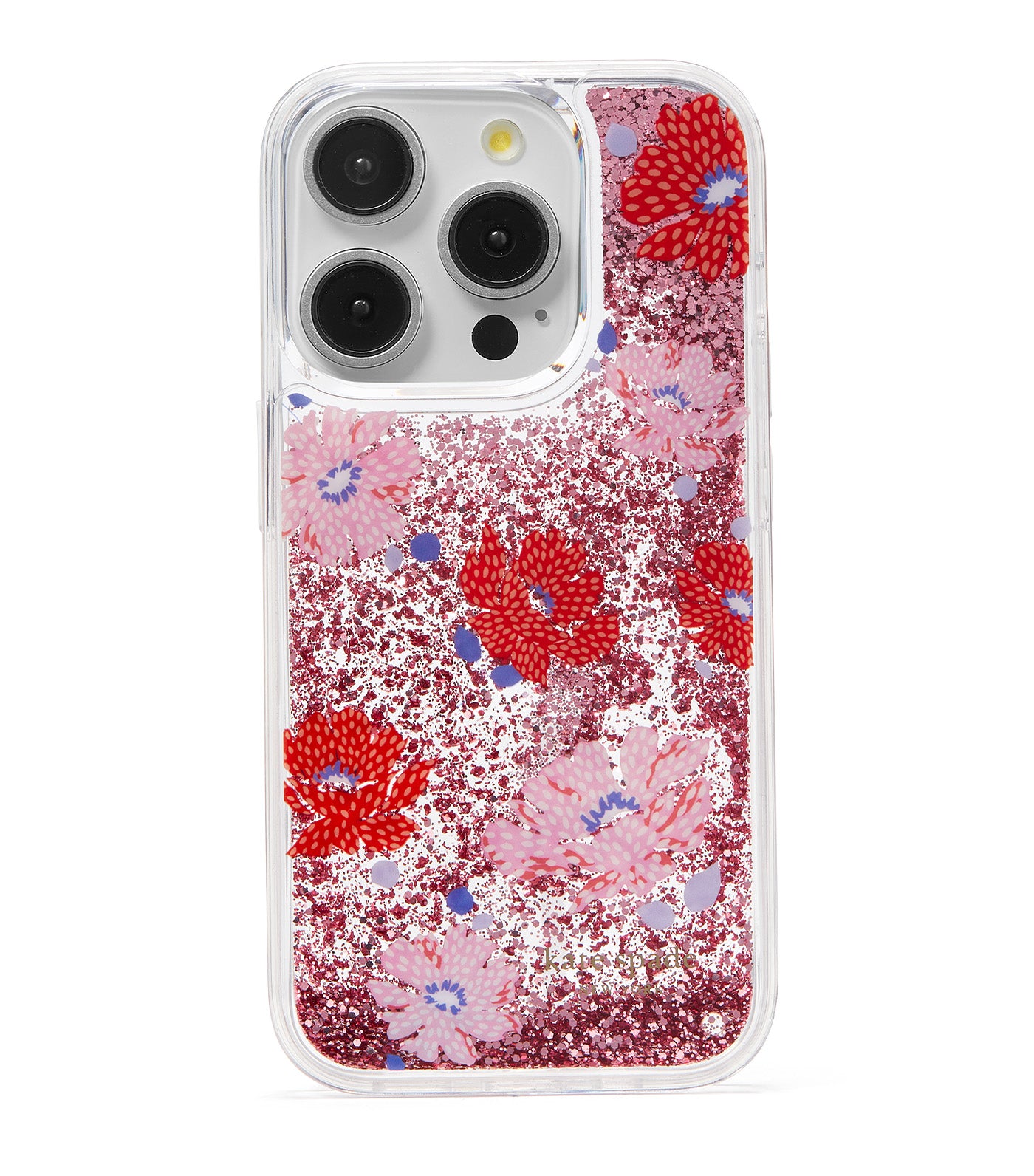 Dotty Floral Liquid Glitter iPhone 15 Pro Case