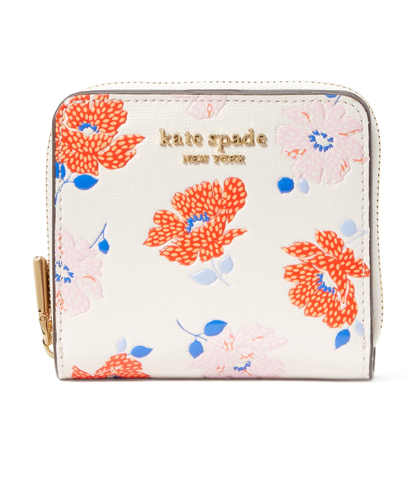 Morgan Dotty Floral Embossed Small Compact Wallet