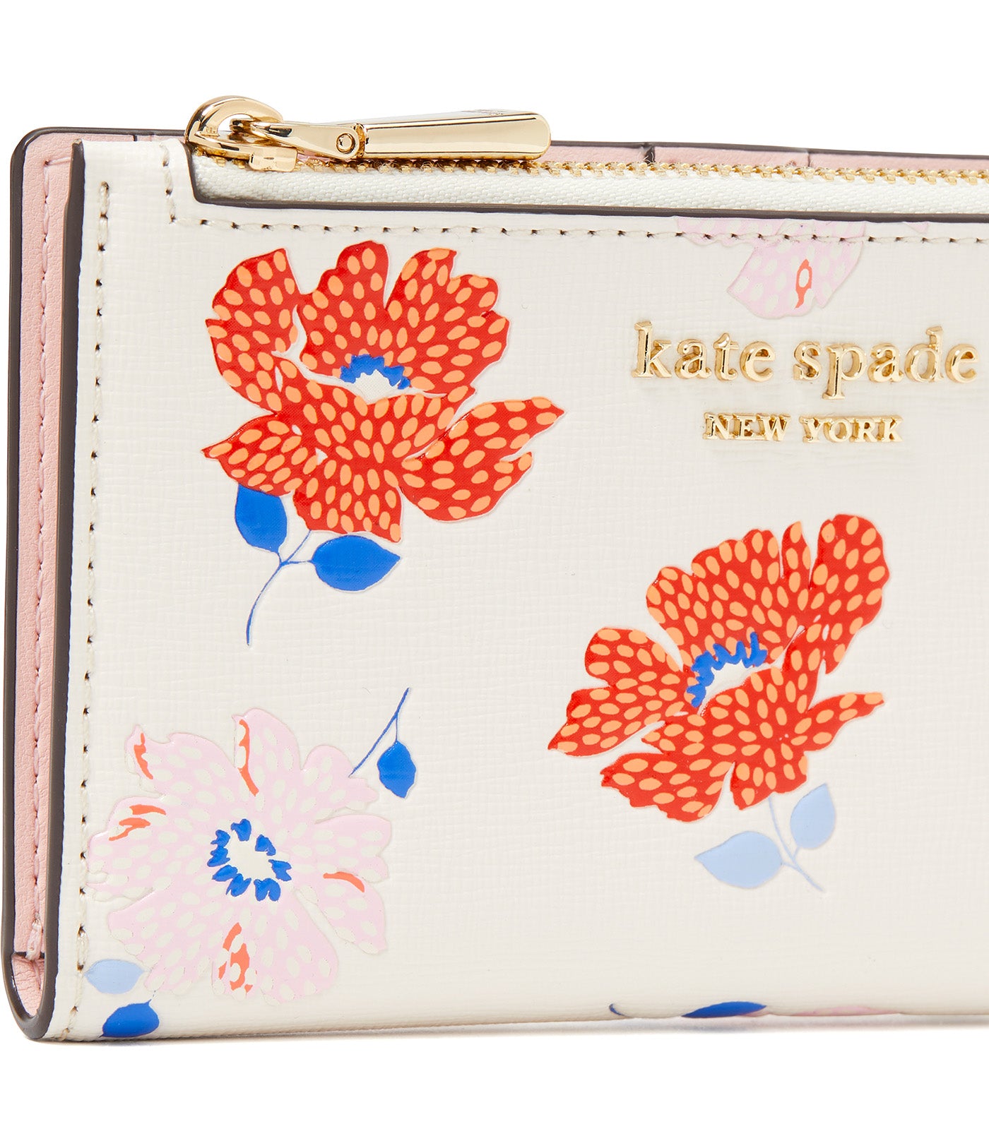Morgan Dotty Floral Embossed Small Slim Bifold Wallet