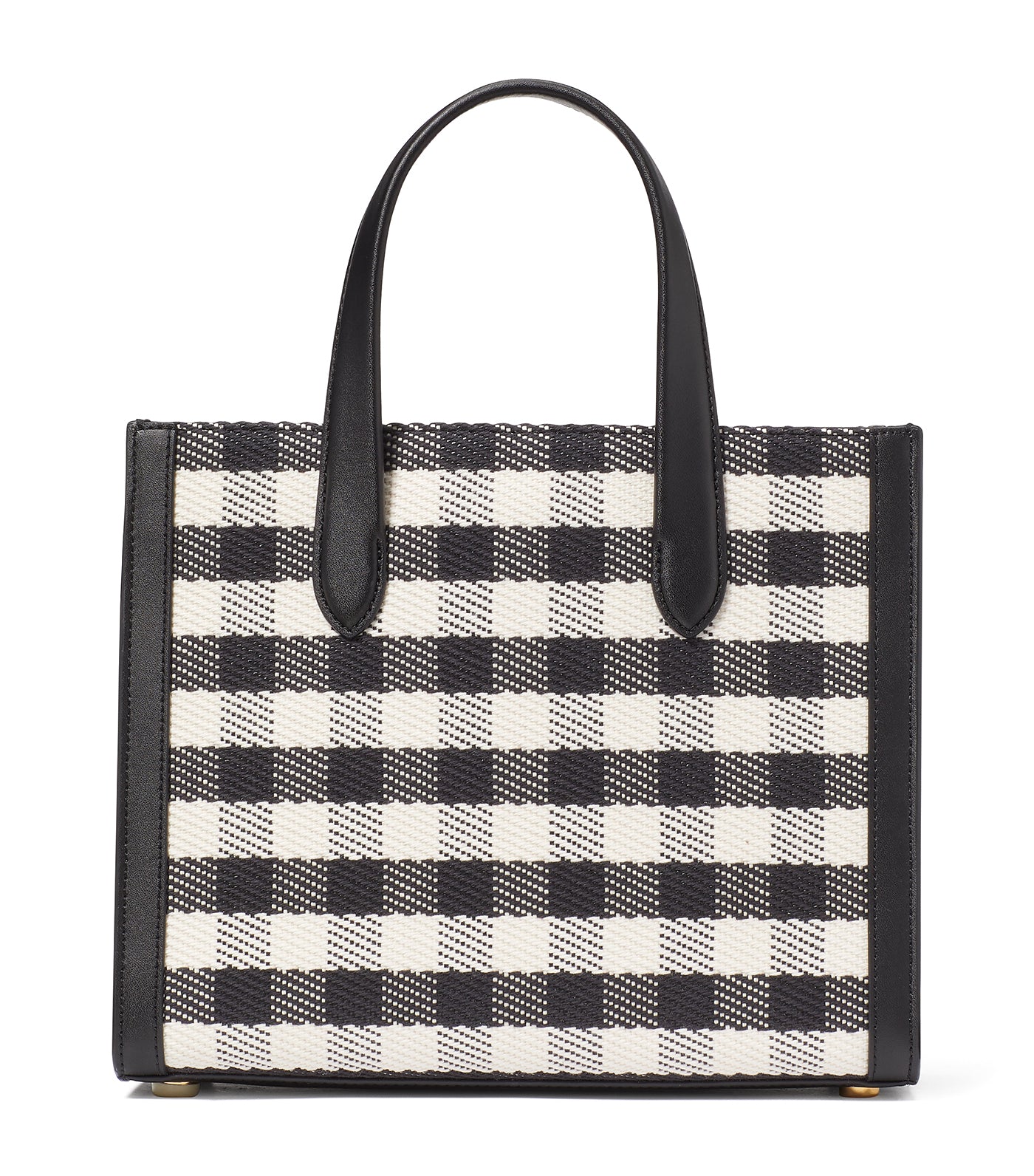 Manhattan Gingham Tweed Fabric Tote Black Multi