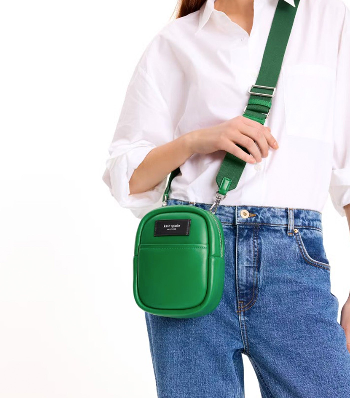 Label Small Convertible Crossbody Watercress