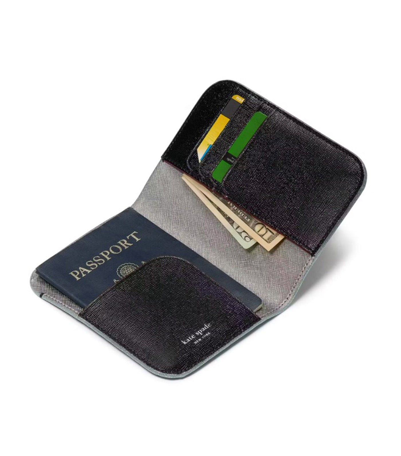 Devin Glitter Edge Passport Holder Black Multi