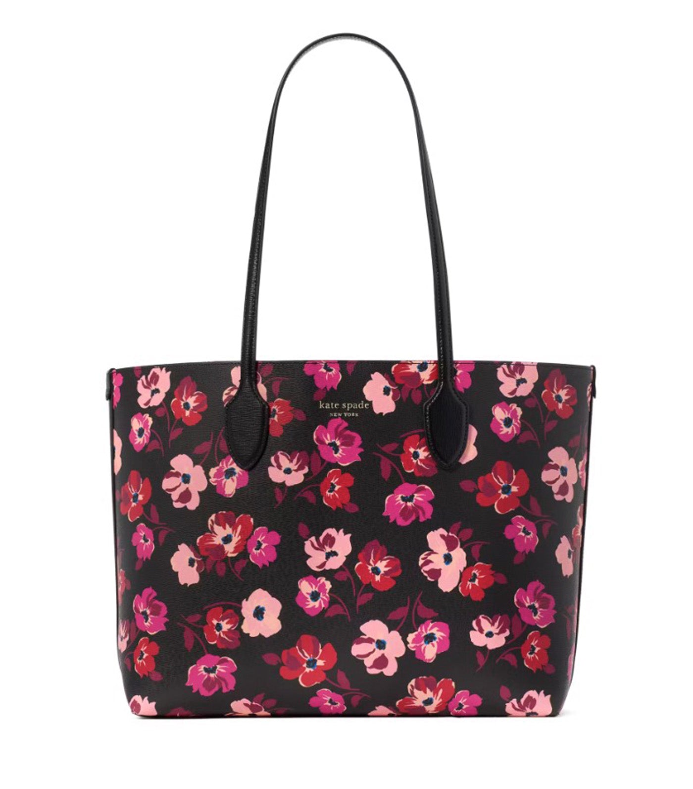 Bleecker Fall Poppies Large Tote Black Multi