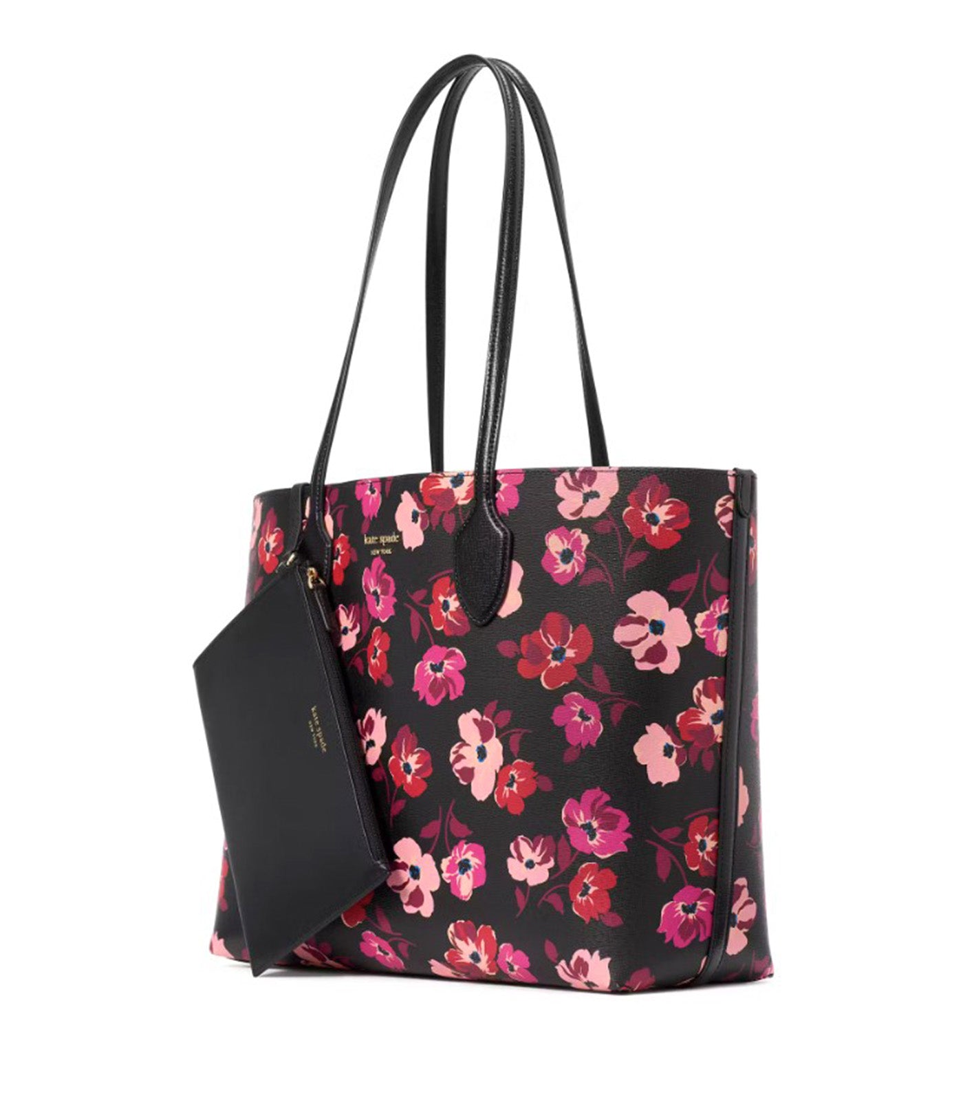 Bleecker Fall Poppies Large Tote Black Multi