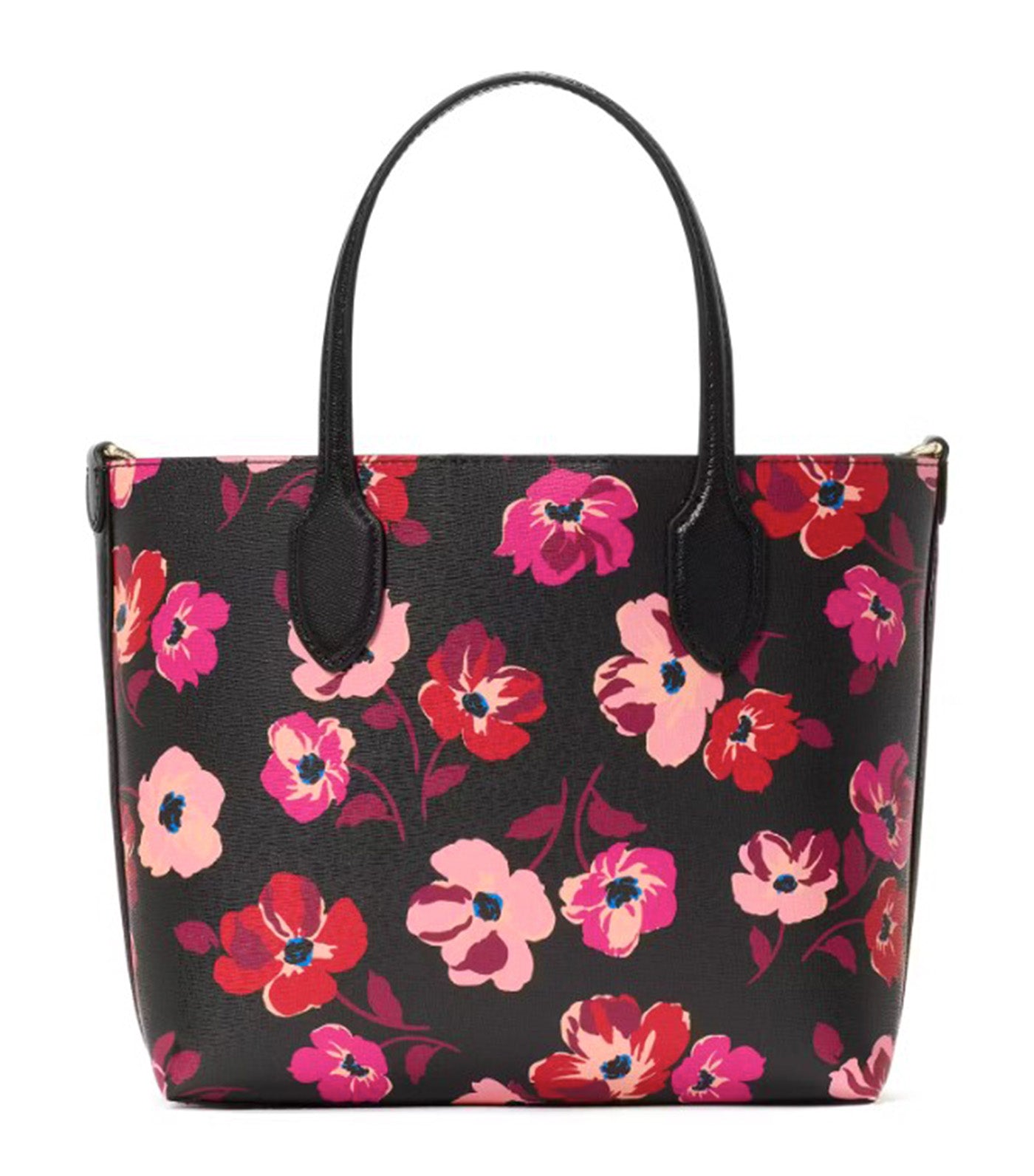 Bleecker Fall Poppies Medium Crossbody Tote Black Multi