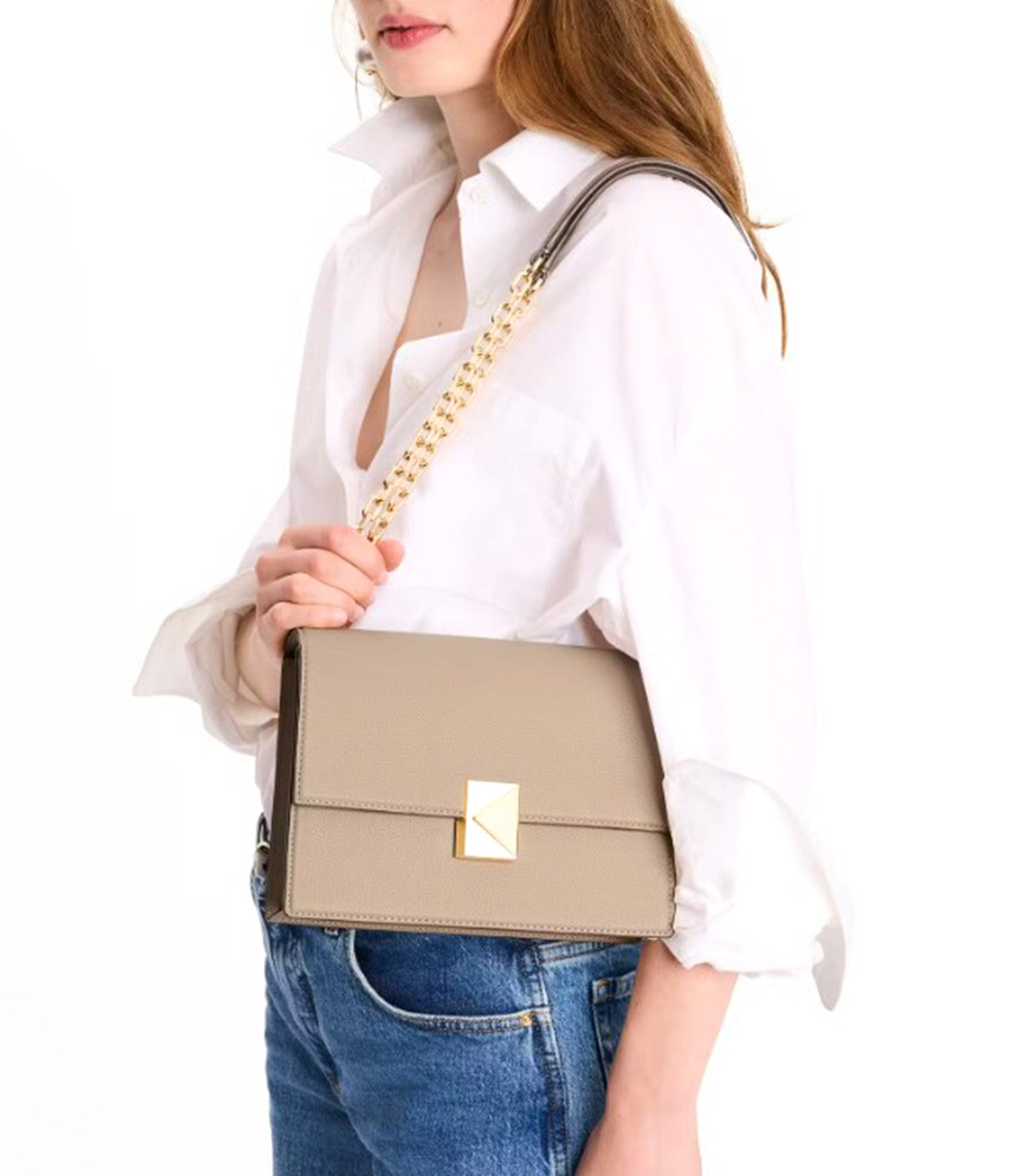 Deco Chain Shoulder Bag Timeless Taupe