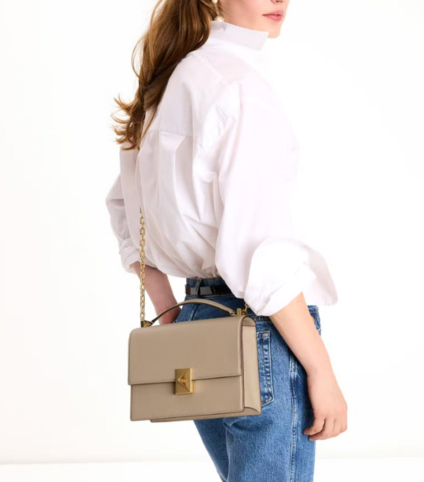 Deco Chain Shoulder Bag Timeless Taupe