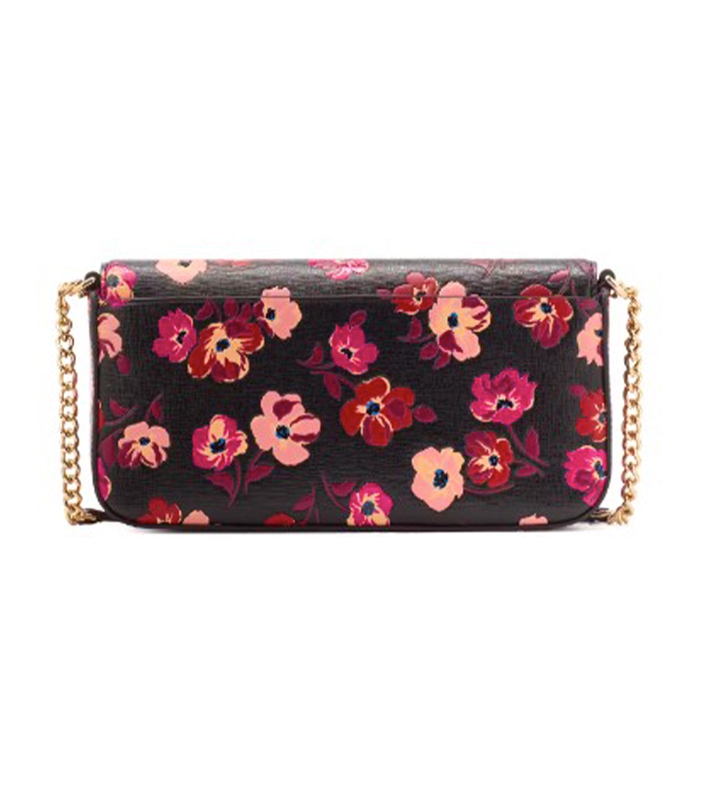 Devin Fall Poppies Flap Chain Wallet Black Multi