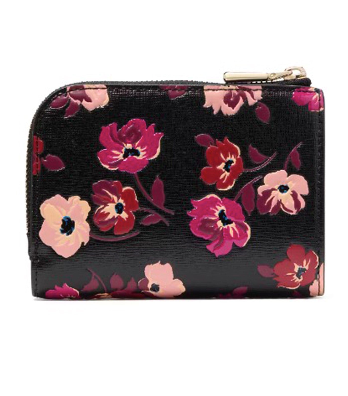 Devin Fall Poppies Small Compact Wallet Black Multi