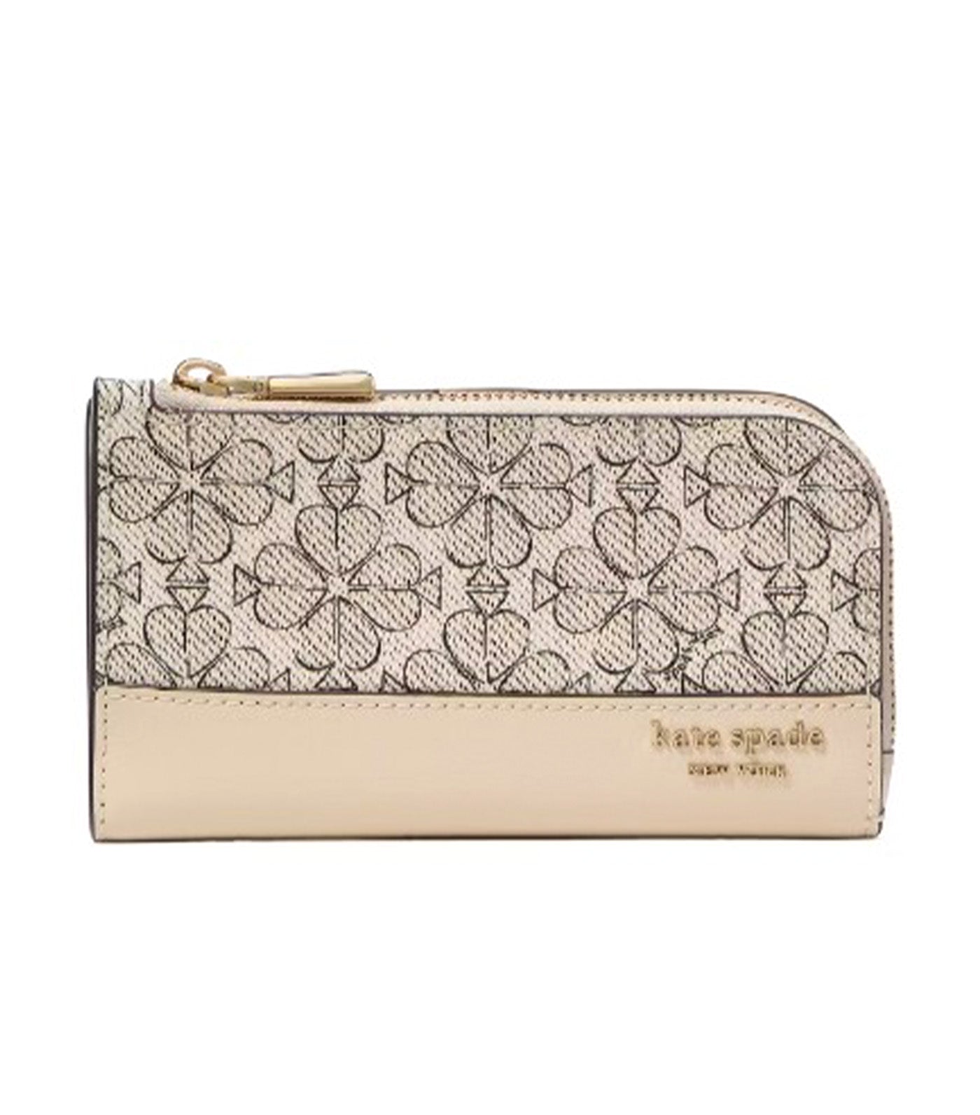 Spade Flower Small Slim Bifold Wallet Neutral Multi