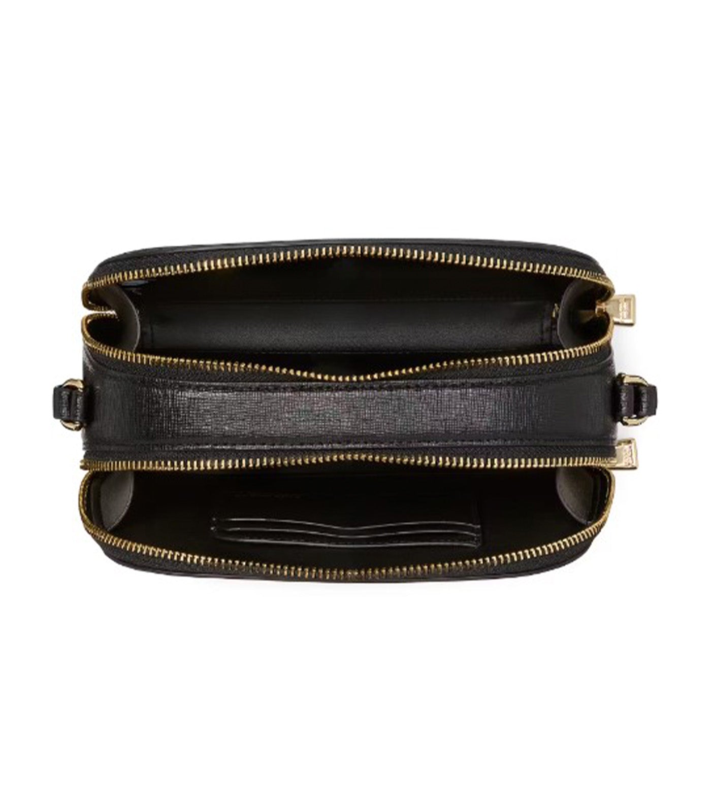 Devin Double Zip Dome Crossbody Black