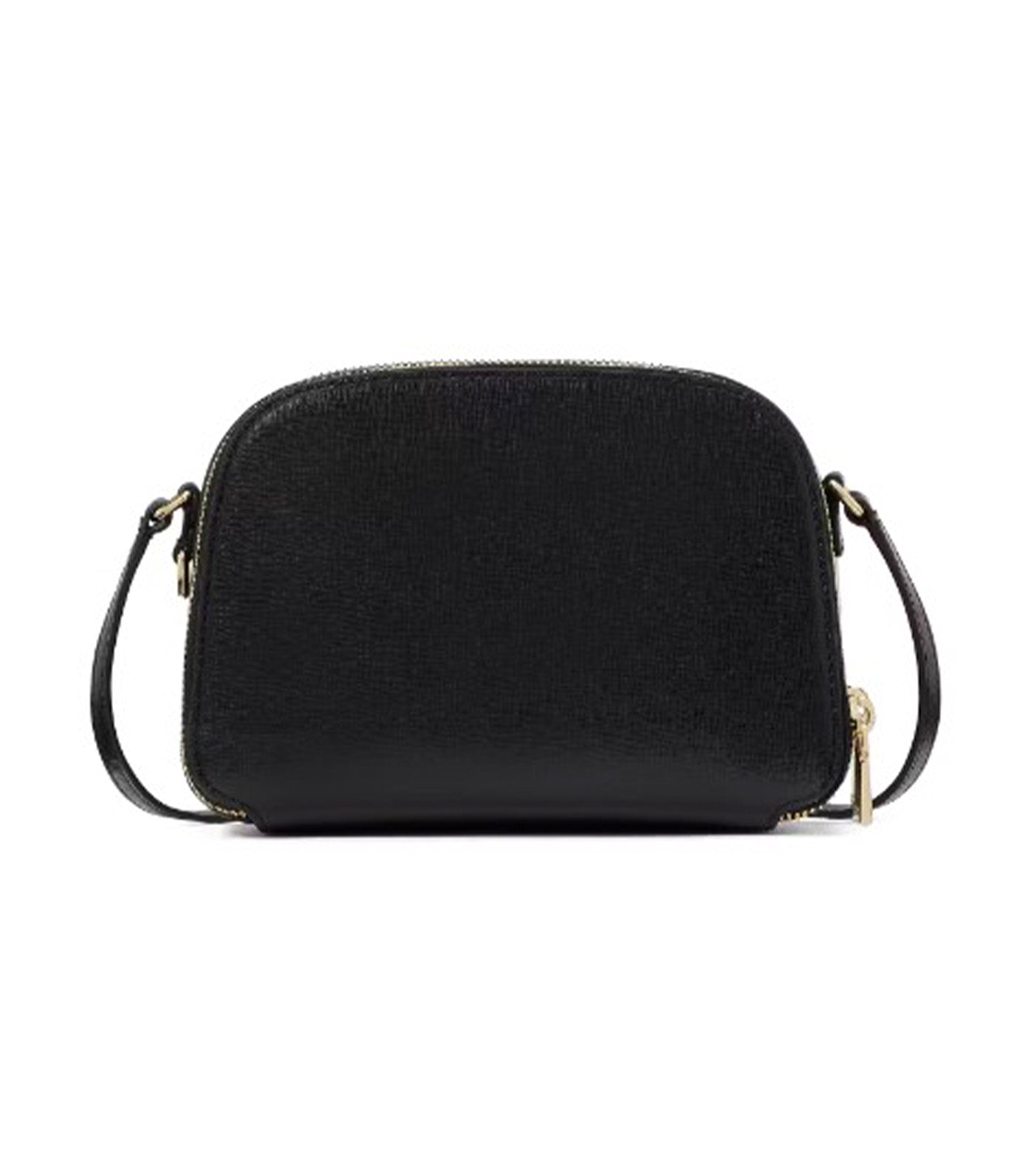 Devin Double Zip Dome Crossbody Black