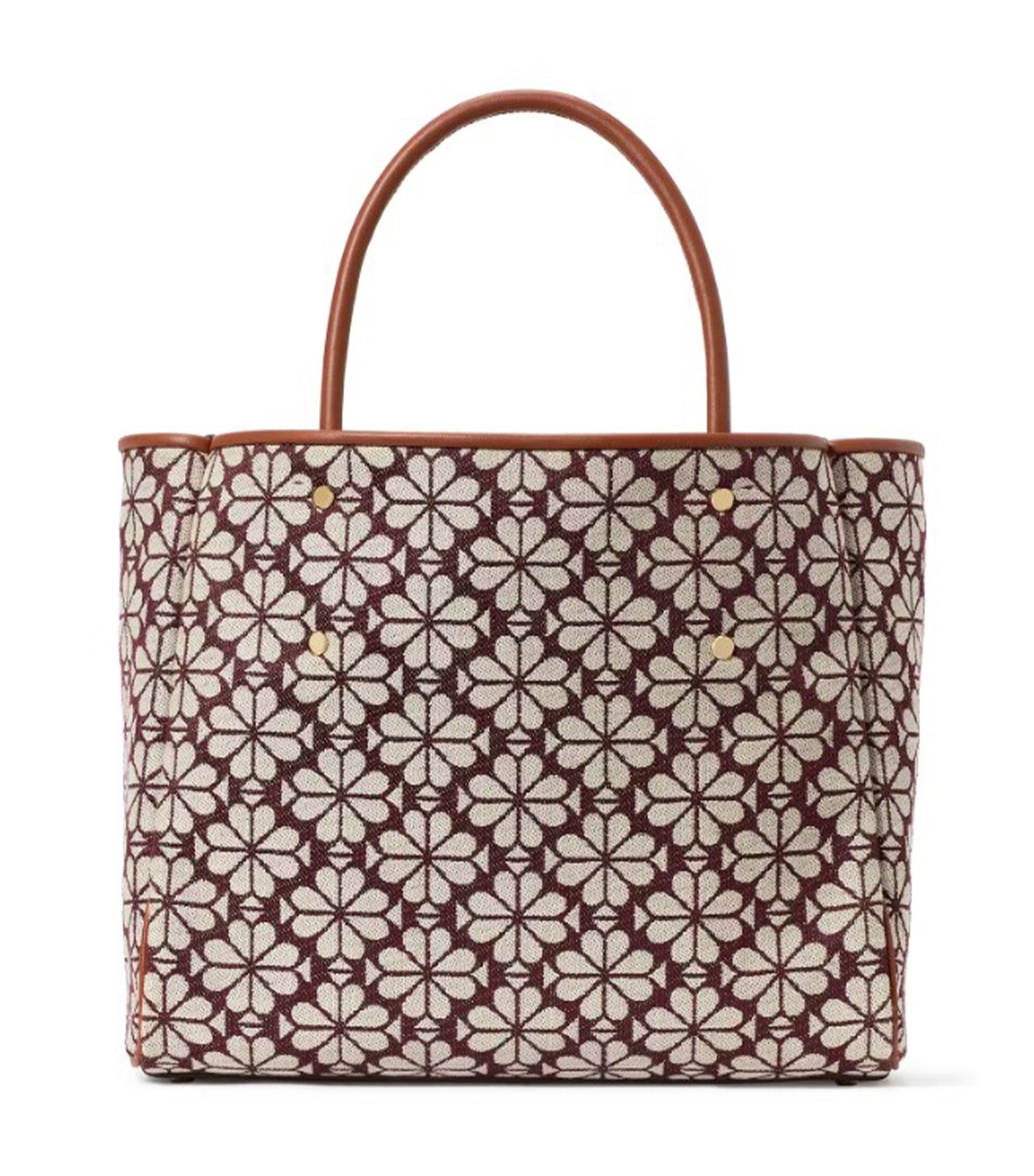 Spade Flower Jacquard Medium Everything Tote Burgundy Multi